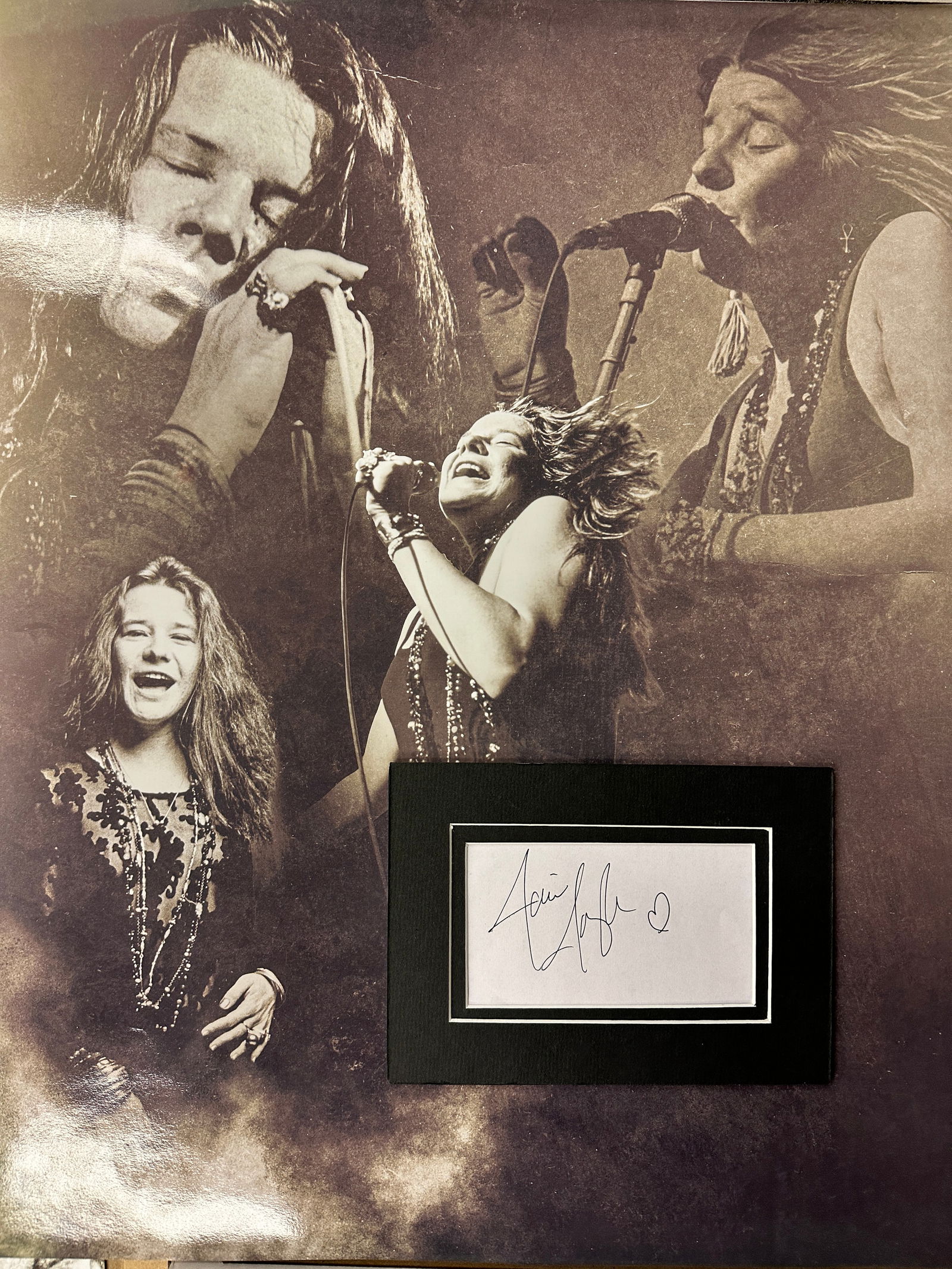 Janis Joplin Autographed Display (1 of 1)