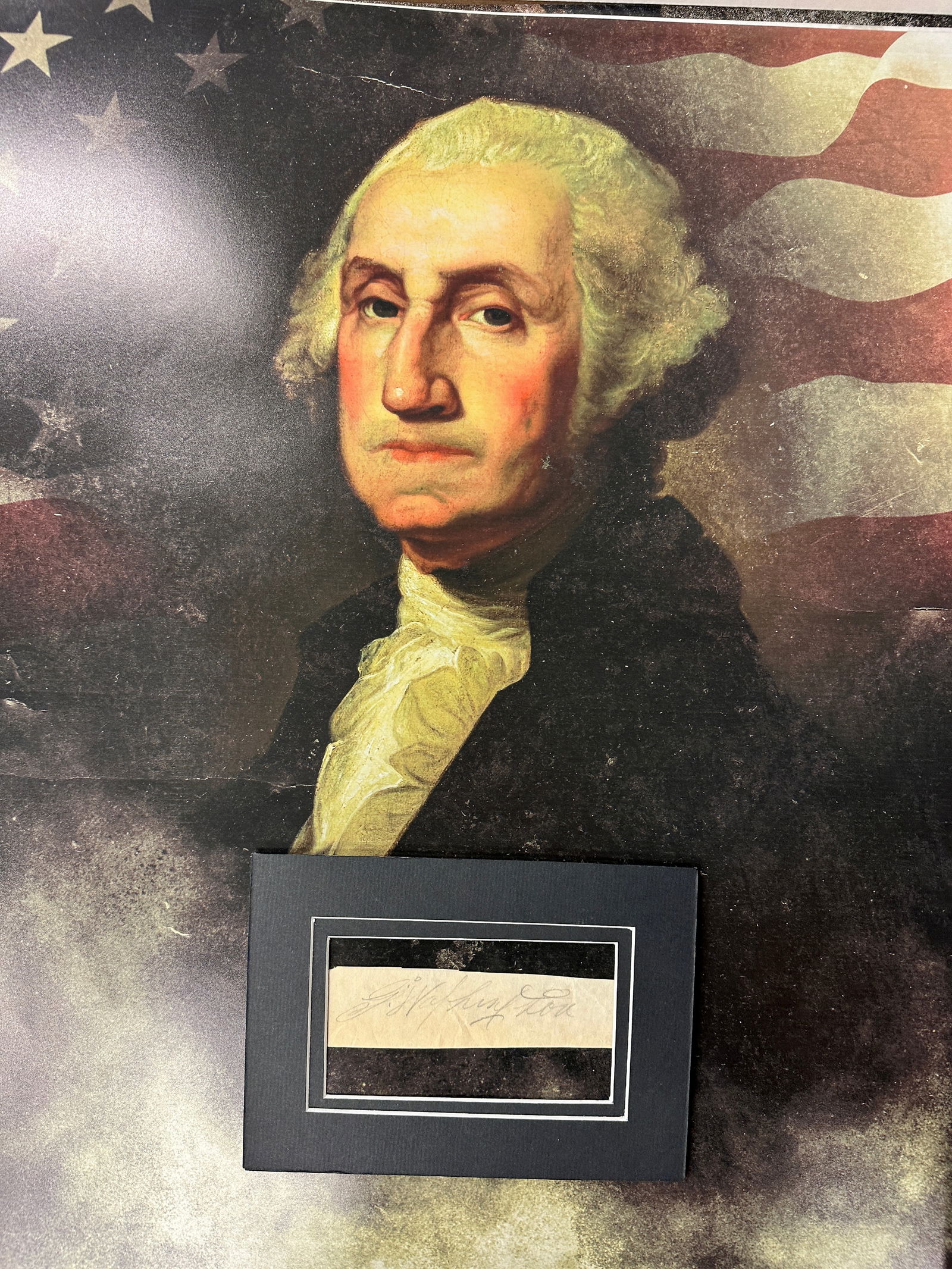 George Washington Autographed Display (1 of 1)
