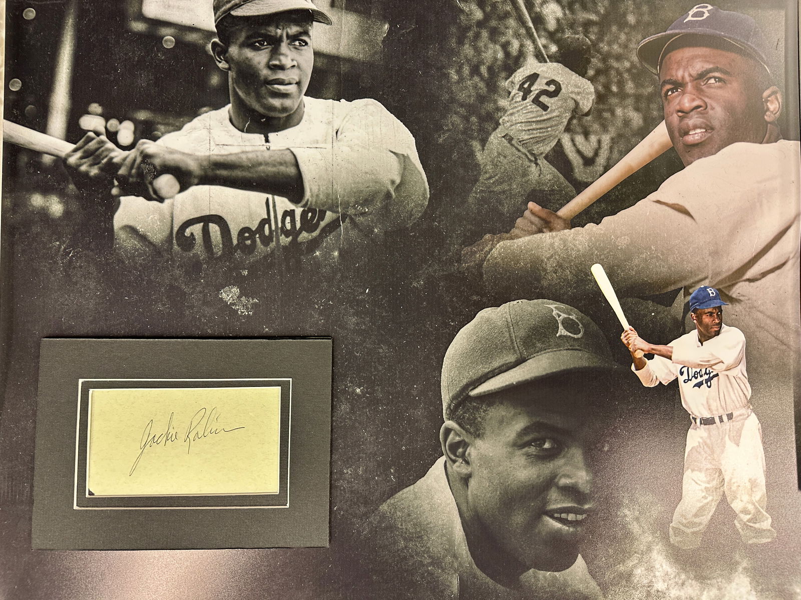 Jackie Robinson AUTOGRAPHED Display (1 of 1)