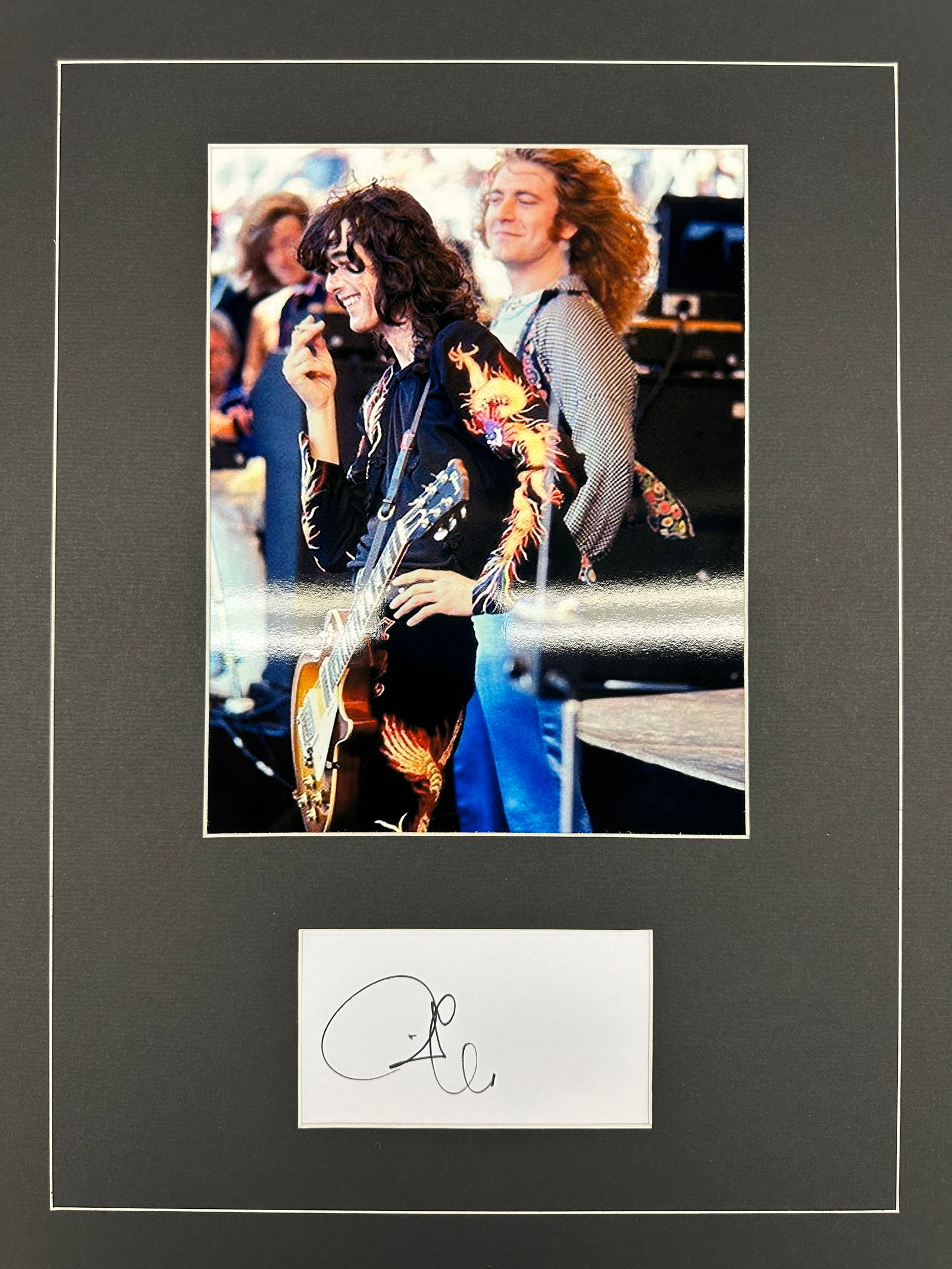 Robert Plant Jimmy Page Autographed Display (1 of 1)