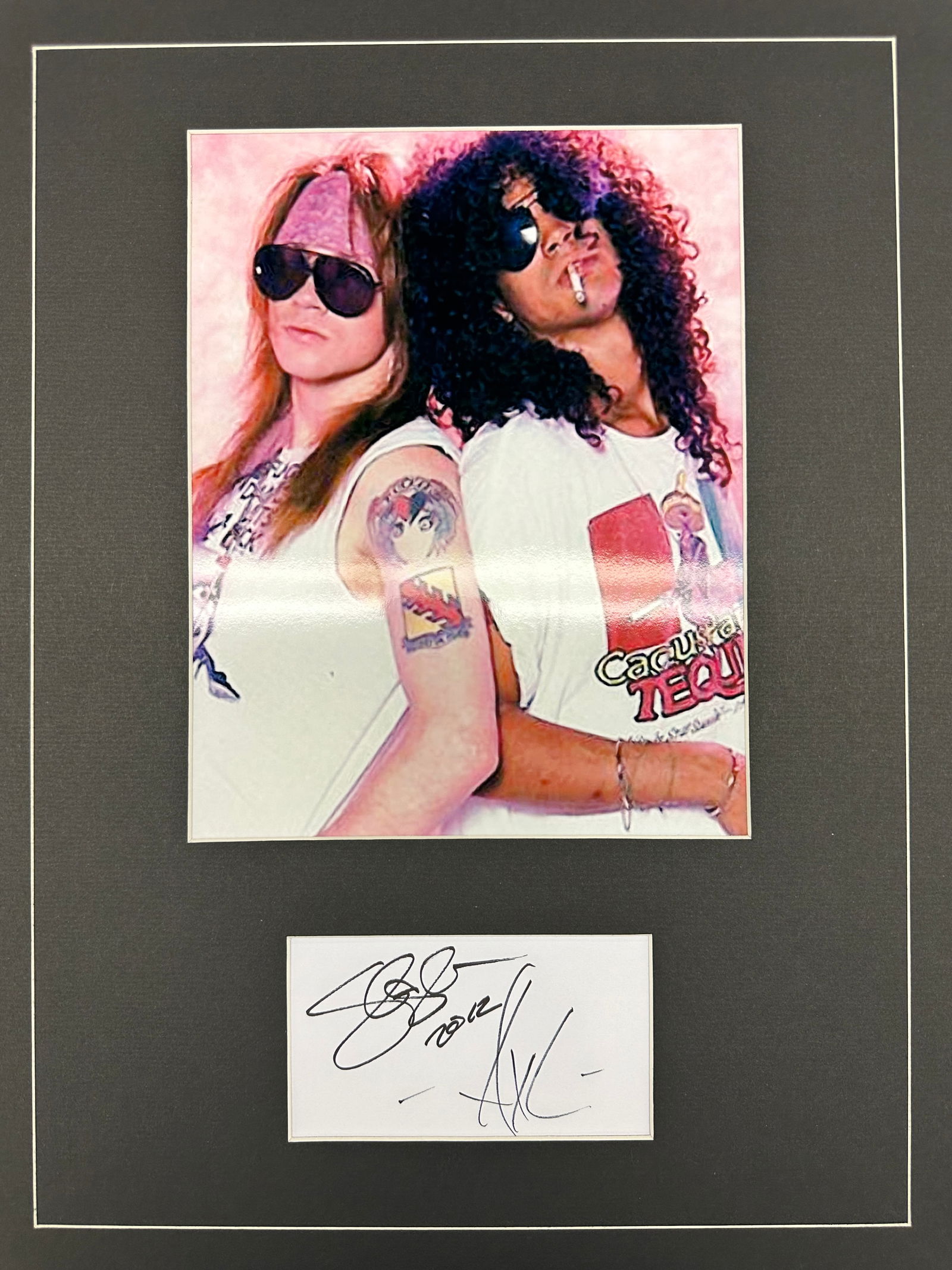 Slash and Axl Autographed Display (1 of 1)