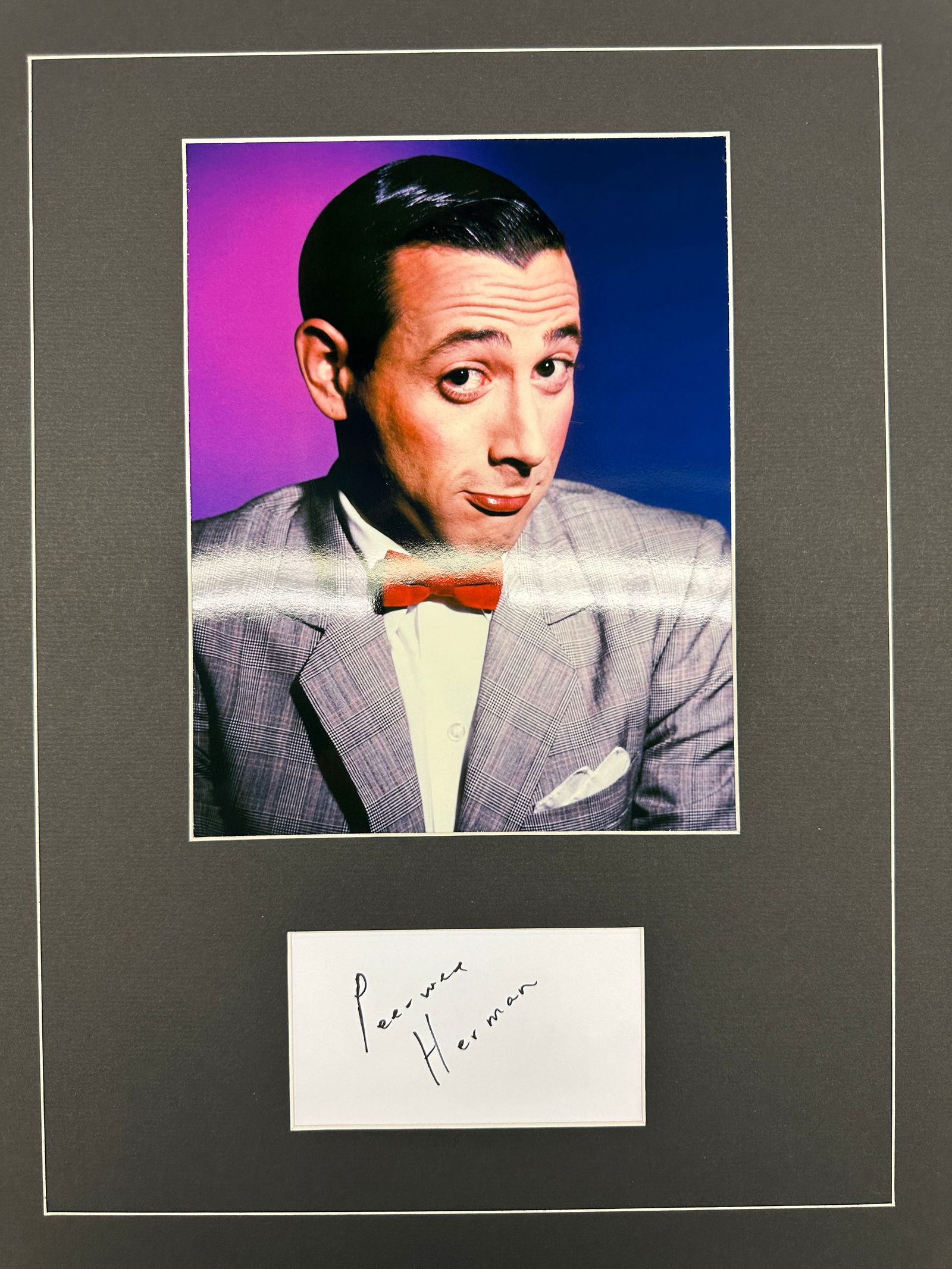 Pee Wee Herman Autographed Display (1 of 1)