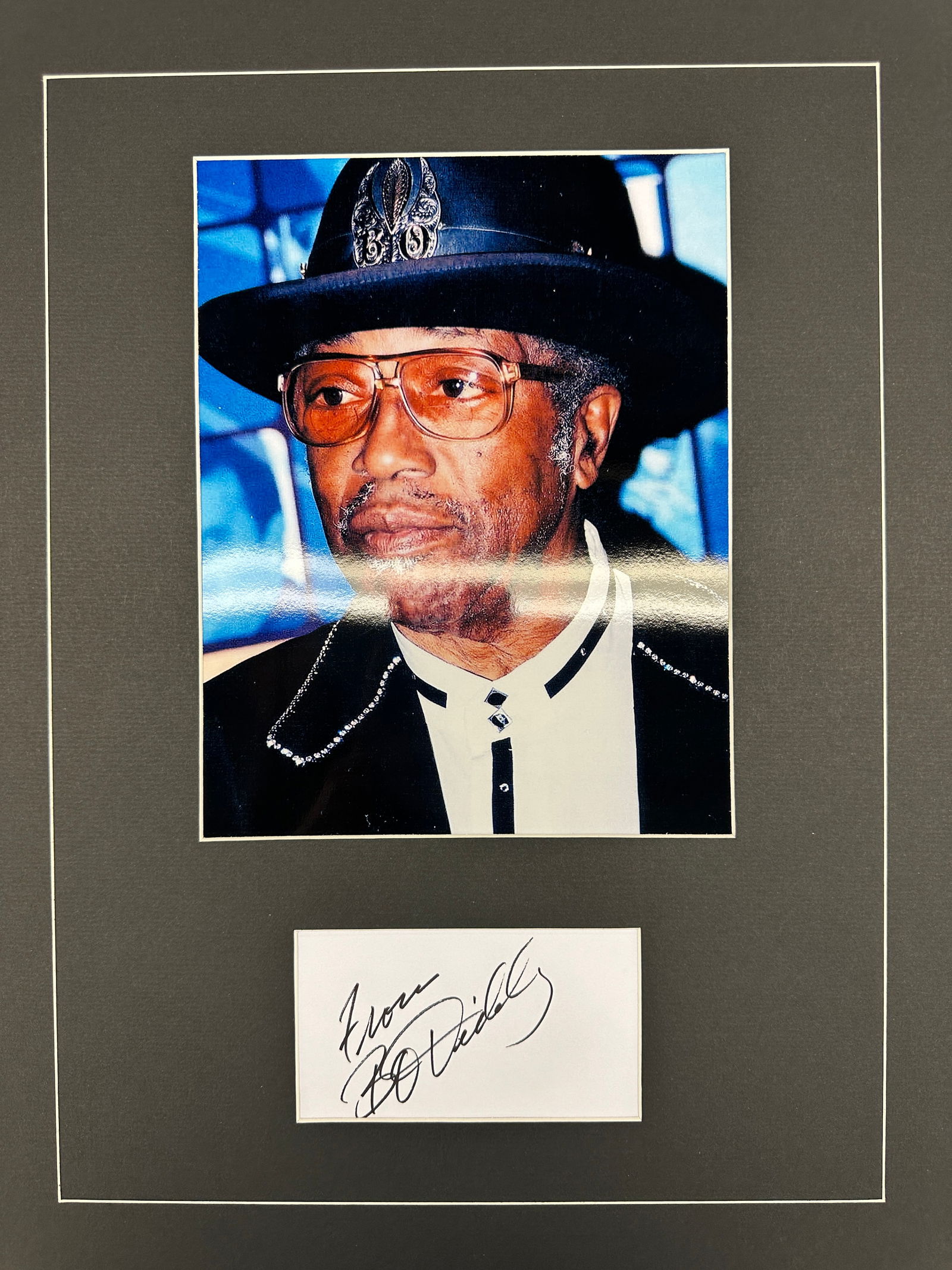 Bo Diddley Autographed Display (1 of 1)