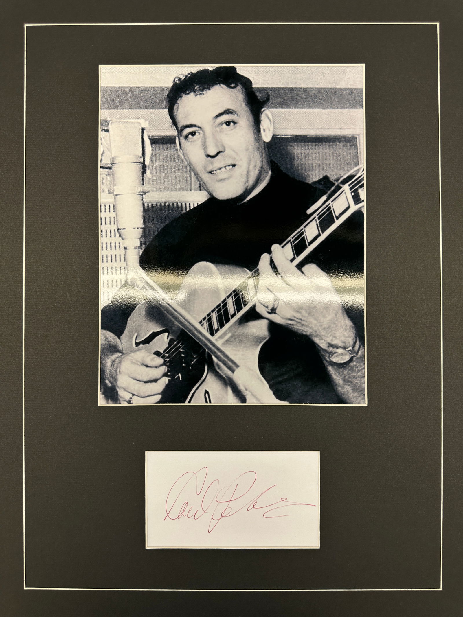 Carl Perkins Autographed Display (1 of 1)