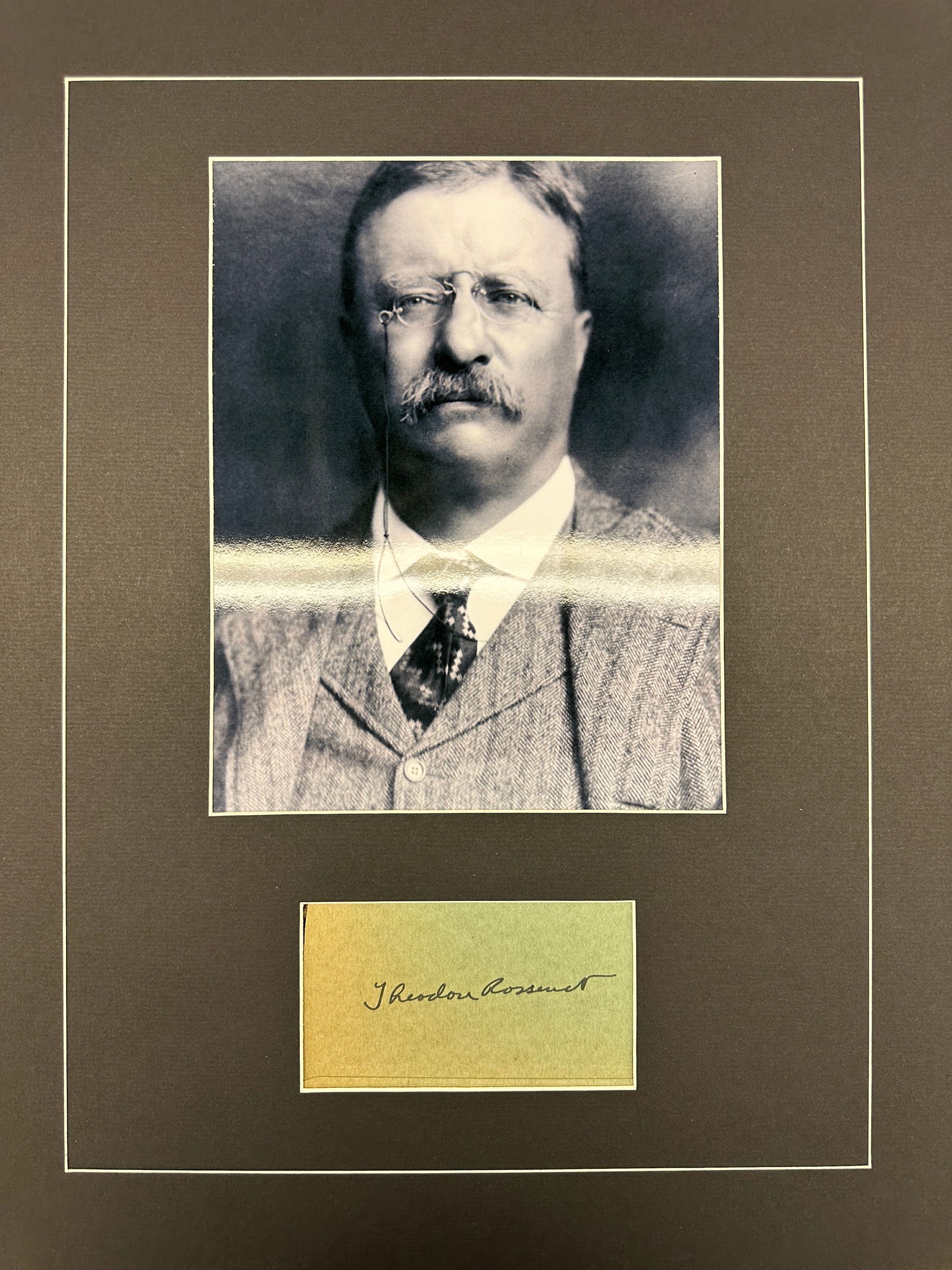 Theodore Roosevelt Autographed Display (1 of 1)