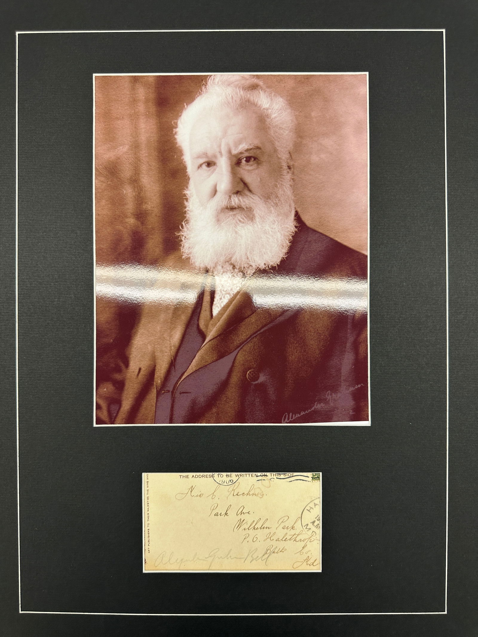 Alexander Graham Bell Autographed Display (1 of 1)