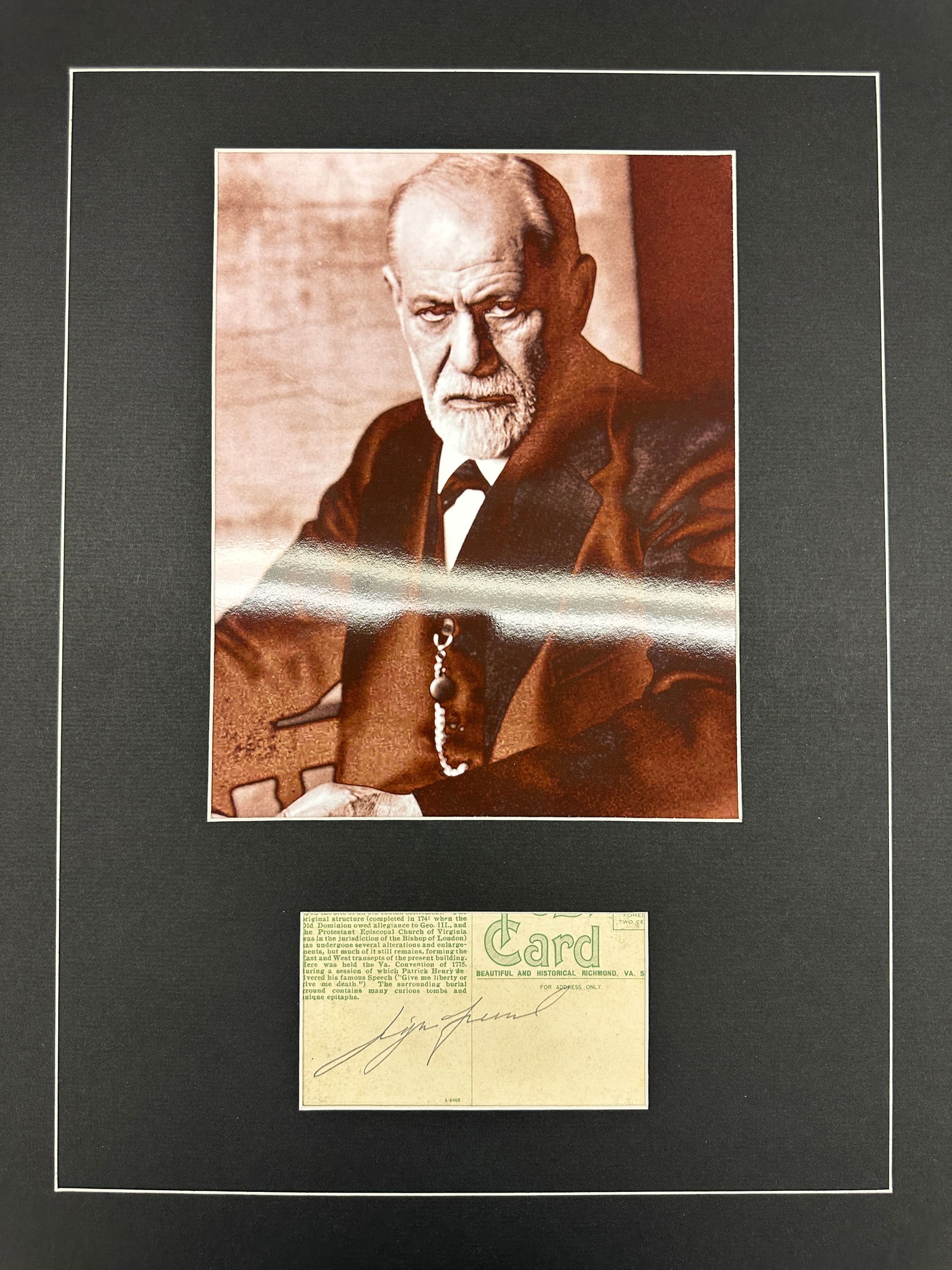 Sigmund Freud Autographed Display (1 of 1)