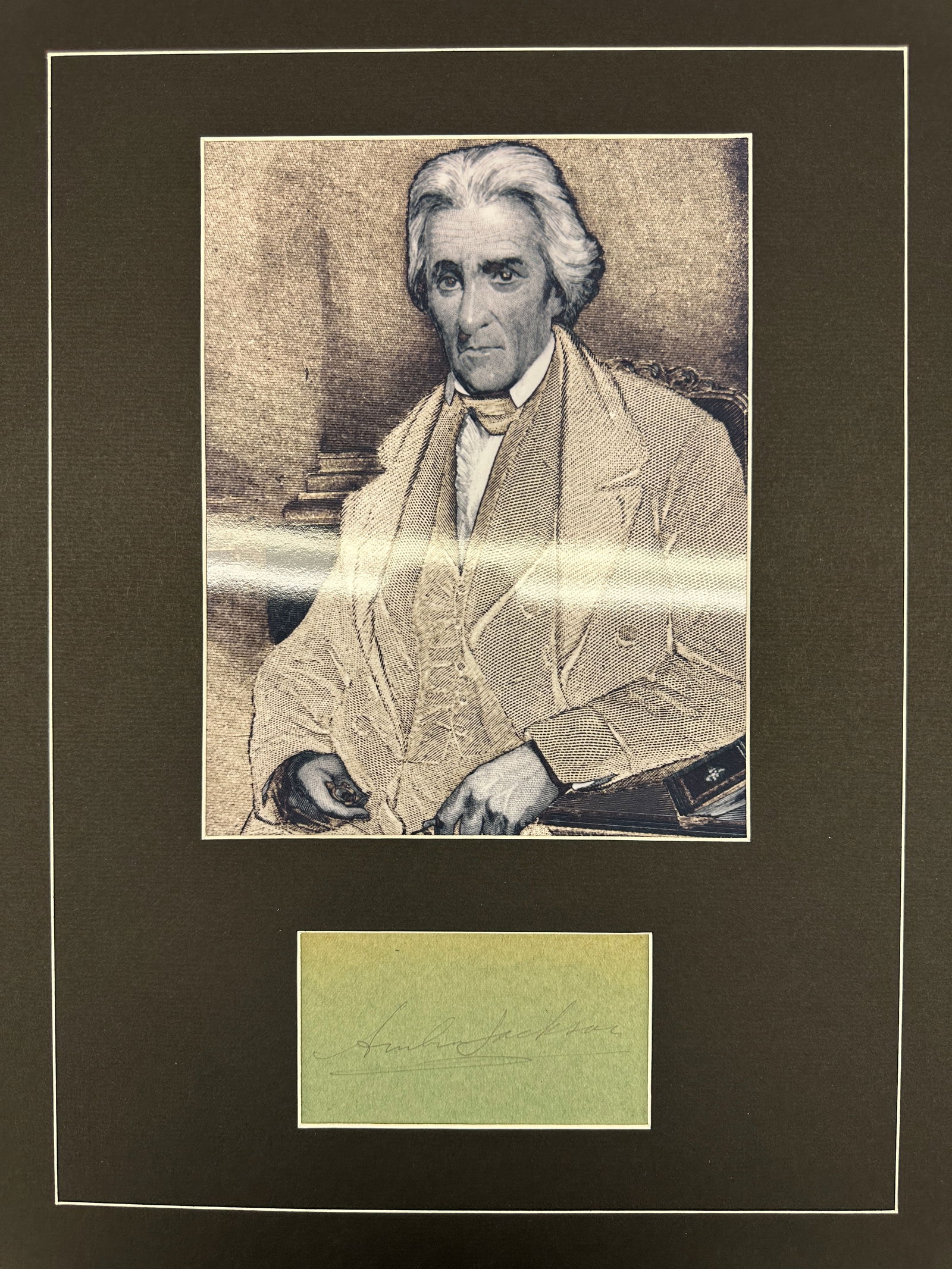 Andrew Jackson Autographed Display (1 of 1)