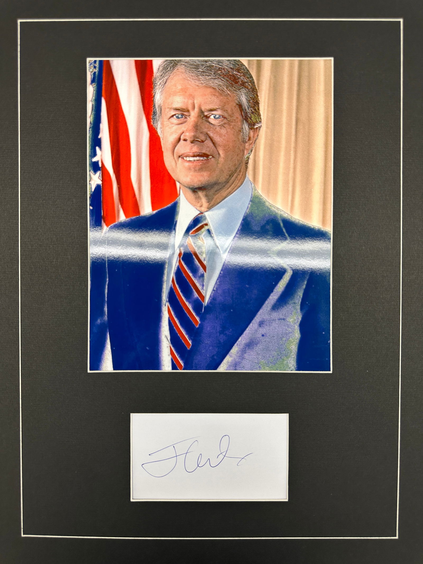 Jimmy Carter AUTOGRAPHED DISPLAY (1 of 1)