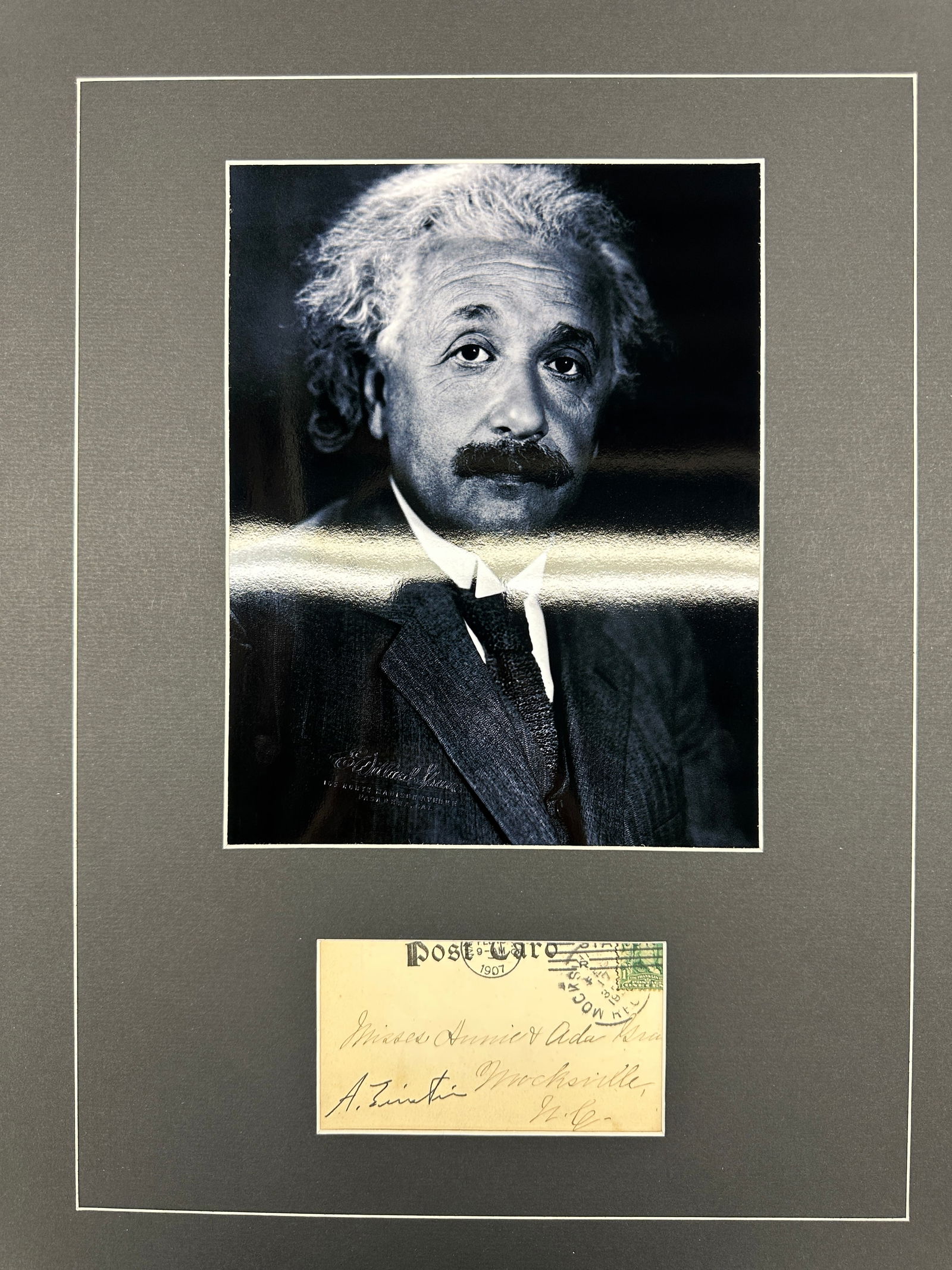 Albert Einstein AUTOGRAPHED Display (1 of 1)