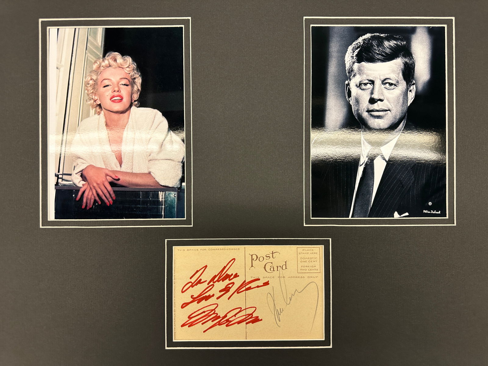 Marilyn Monroe JFK Autographed Display (1 of 1)