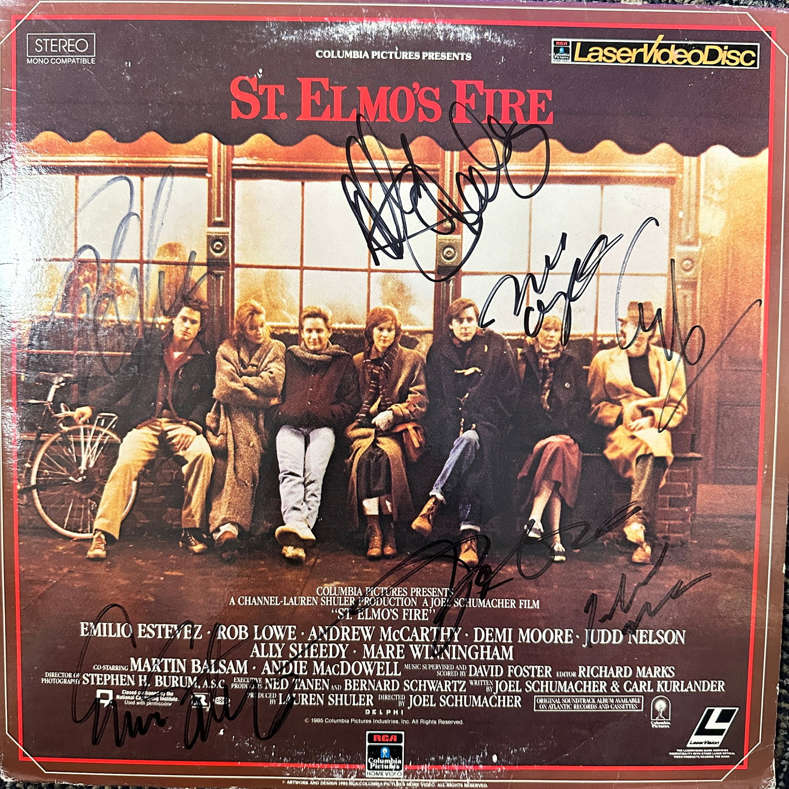 St Elmos Fire Autographed Soundtrack DEMI ROB LOEW EMILO ALLY: Displays are not framed, and can be framed for a cost. Framed items will state they are framed in the name of the item. All signed items come with a COA. Ask any and all questions BEFORE bidding. Sign