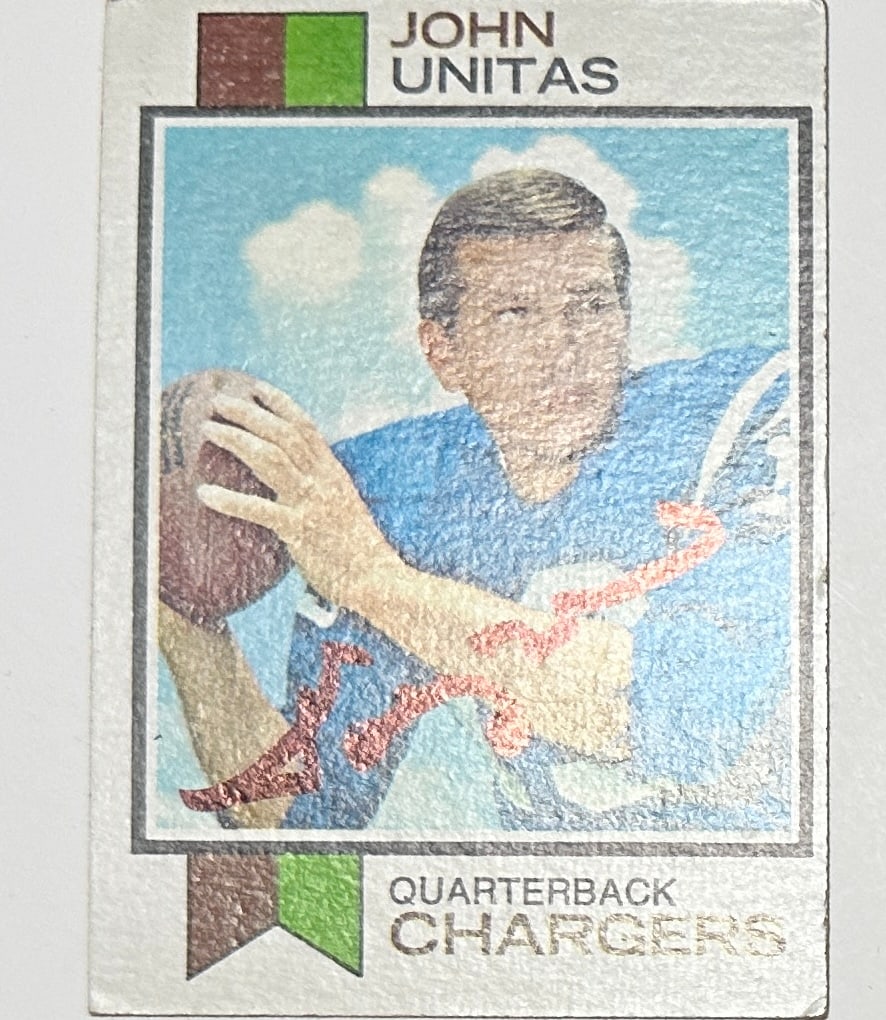 Johnny Unitas Autographed CARD (1 of 1)