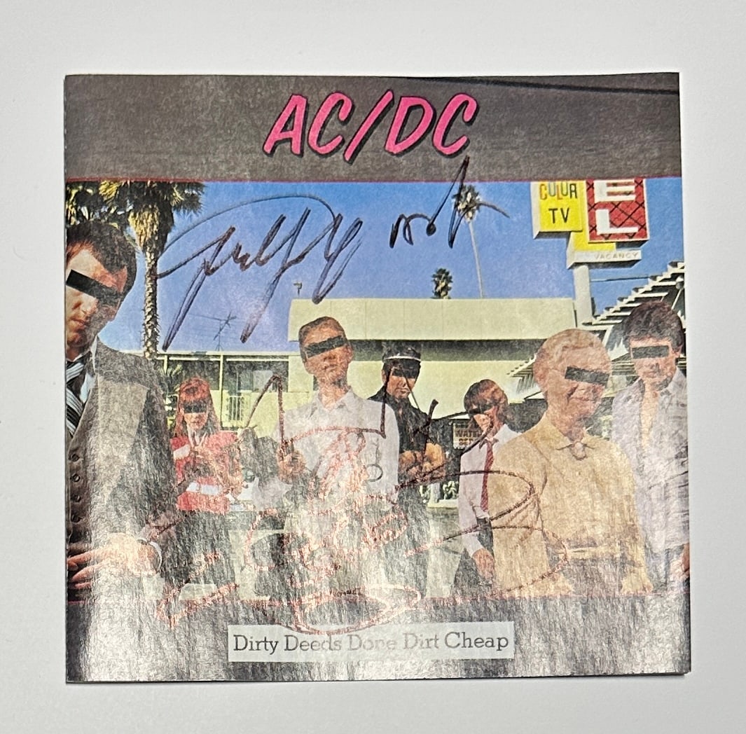 Angus Young Autographed CD Cover (1 of 1)