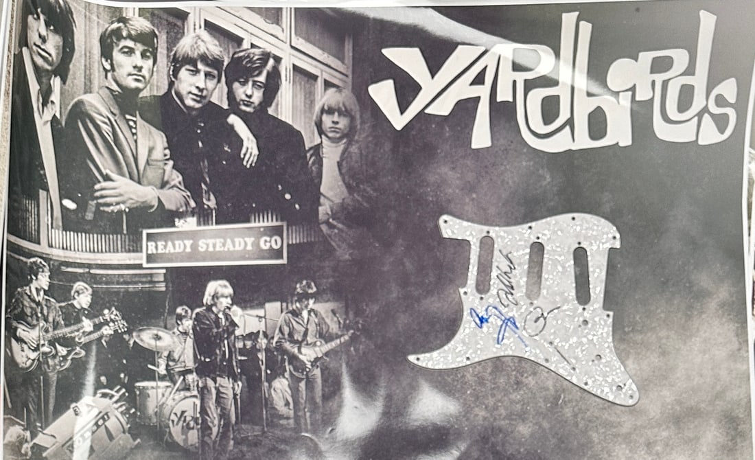 The Yardbirds Autographed Display PAGE BECK CLAPTON (1 of 1)