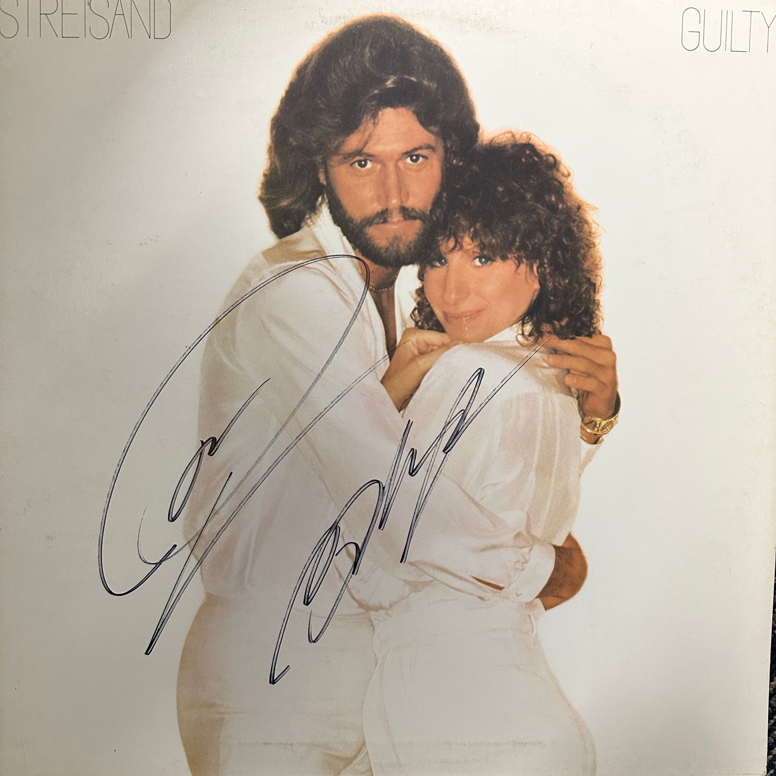 Barry Gibb Barbara Streisand Autographed Album (1 of 1)