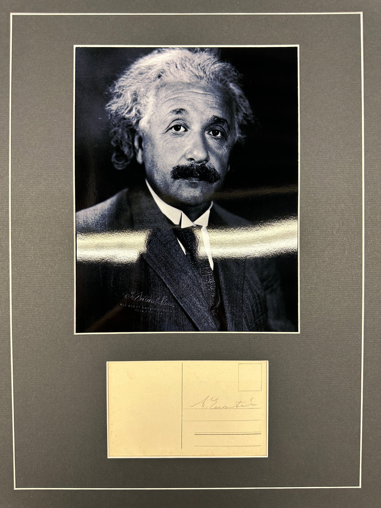 Albert Einstein Autograph Display (1 of 1)