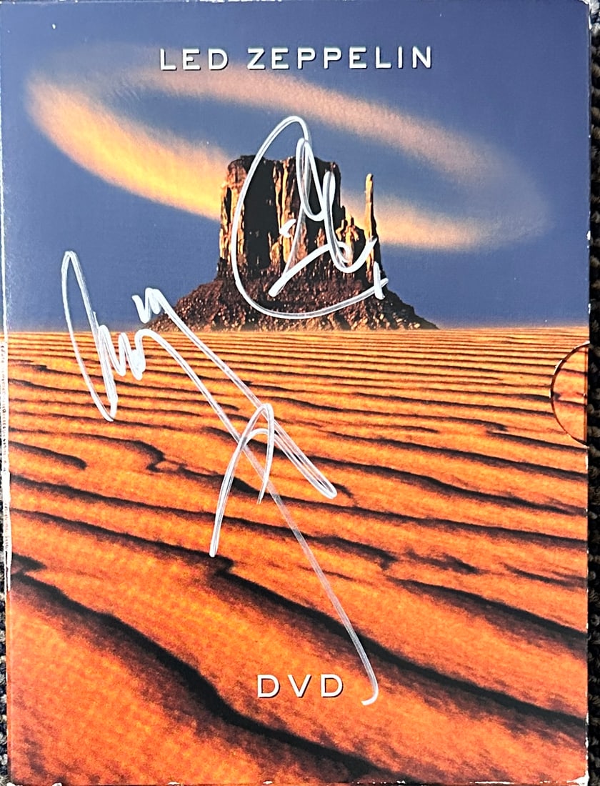 Jimmy Page Robert Plant Autographed DVD (1 of 1)