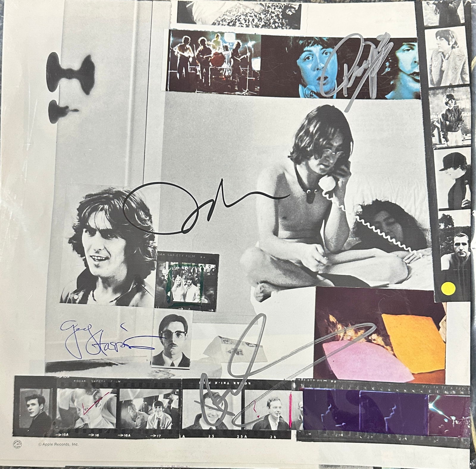 The Beatles Autographed White Album Poster All 4 (1 of 1)