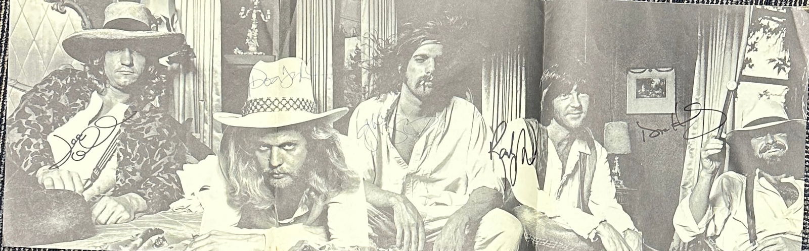 The Eagles Autographed Hotel California Poster All 5 (1 of 1)