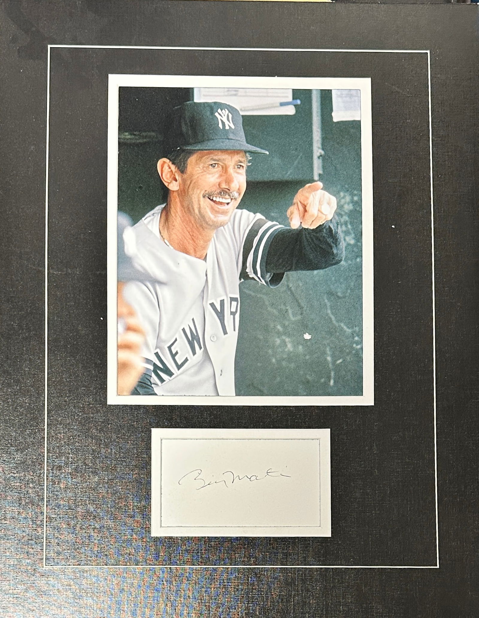 Billy Martin Autographed Display (1 of 1)