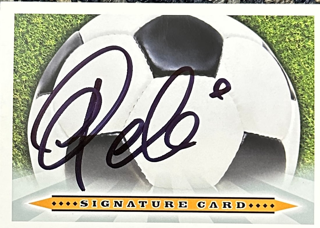 Pele Autographed Card: Displays are not framed, and can be framed for a cost. Framed items will state they are framed in the name of the item. All signed items come with a COA. Ask any and all questions BEFORE bidding. Sign