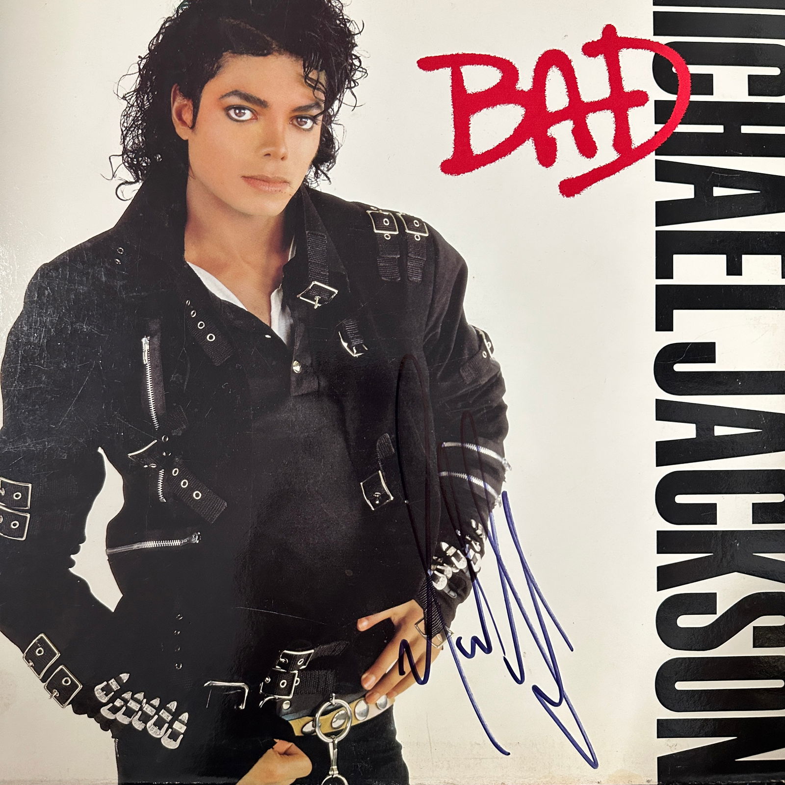 Michael Jackson Autographed Album BAD (1 of 1)