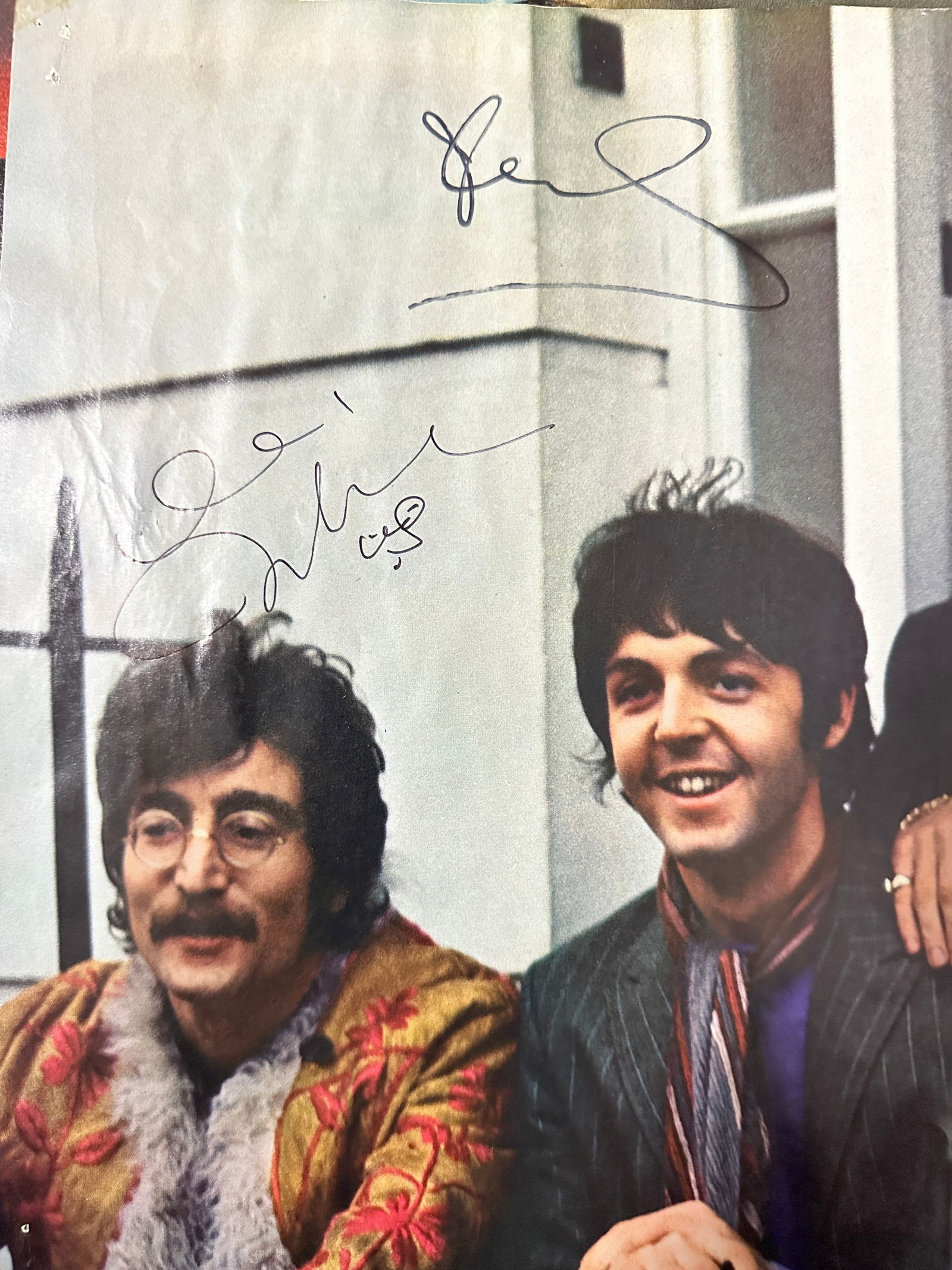 John Lennon & PAUL McCartney Autographed Magazine Page (1 of 1)