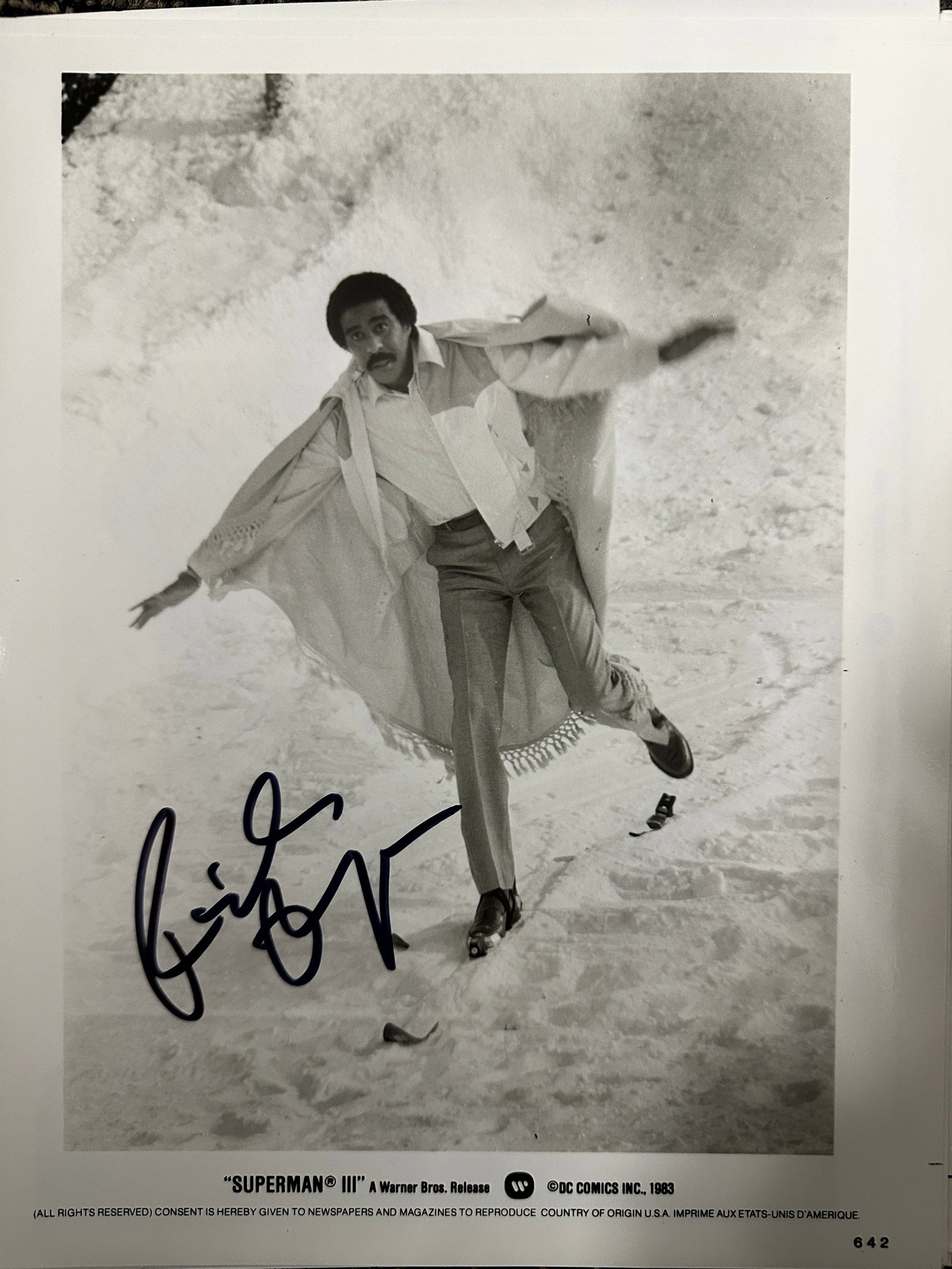 Richard Pryor Autographed 8X10: Displays are not framed, and can be framed for a cost. Framed items will state they are framed in the name of the item. All signed items come with a COA. Ask any and all questions BEFORE bidding. Sign