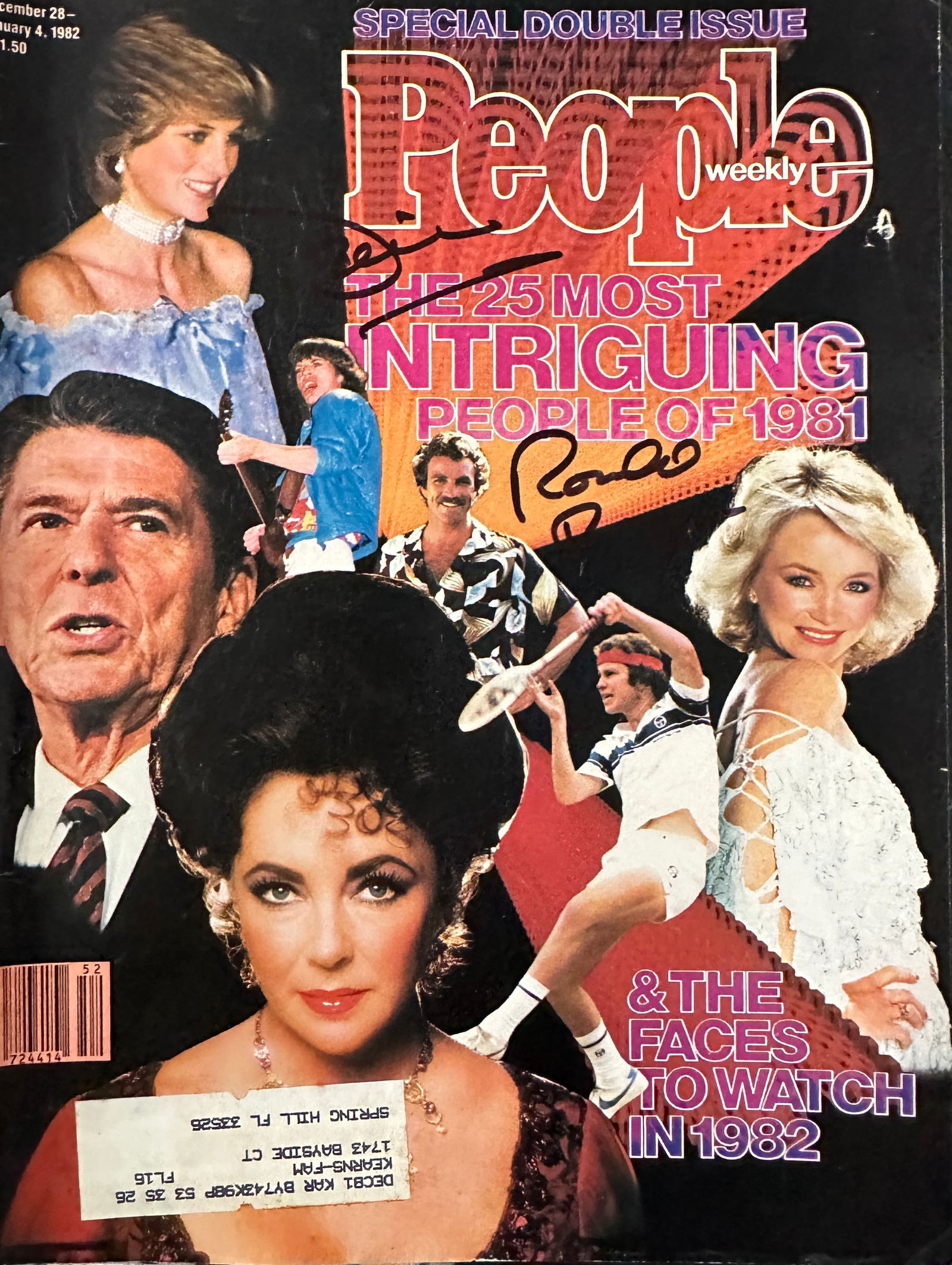 RARE Princess Diana Ronald Reagan Autographed MAGAZINE! (1 of 1)