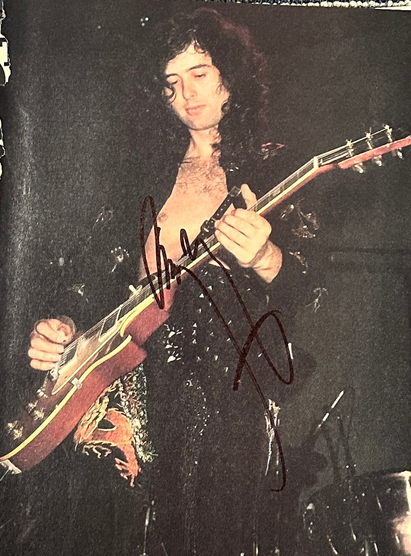 Jimmy Page Autographed Page (1 of 1)
