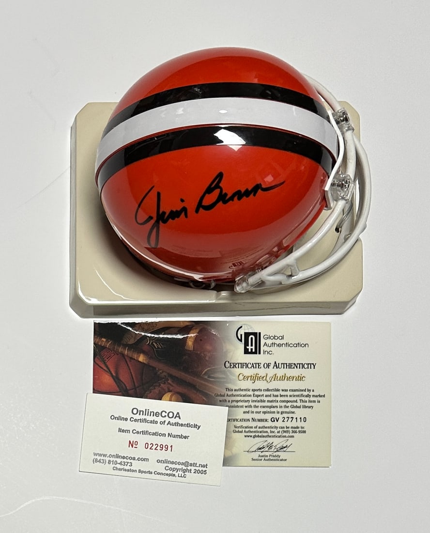 Jim Brown Autographed Browns Mini Helmet (1 of 1)