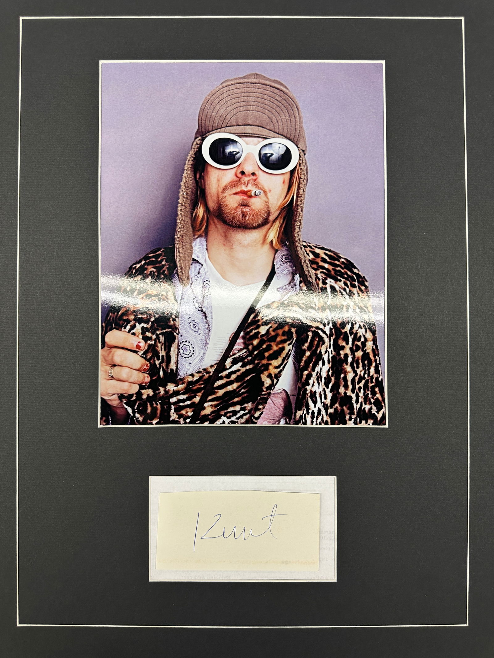 Kurt Cobain Autographed Display (1 of 1)