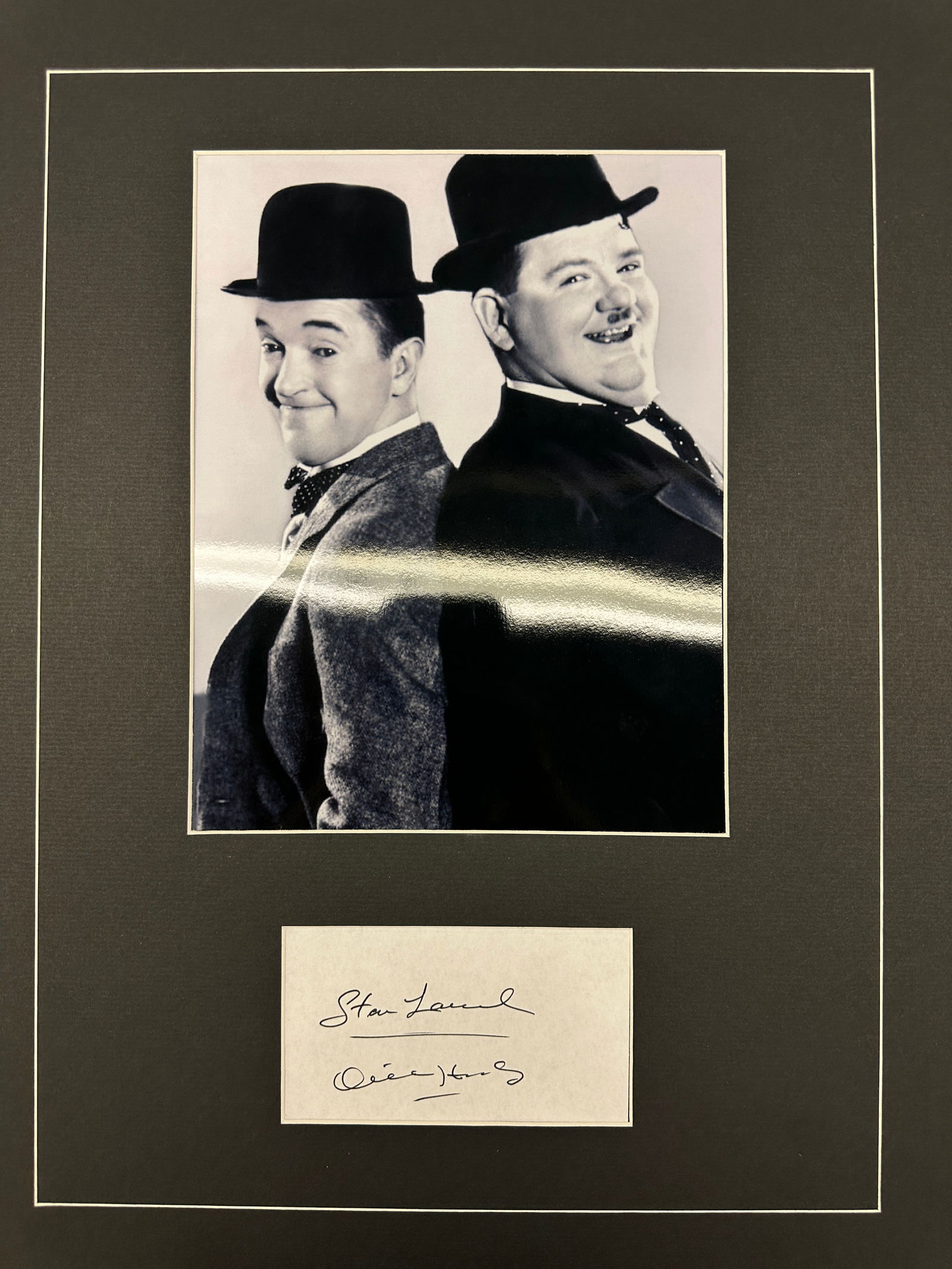 Laurel and Hardy Autographed Display (1 of 1)