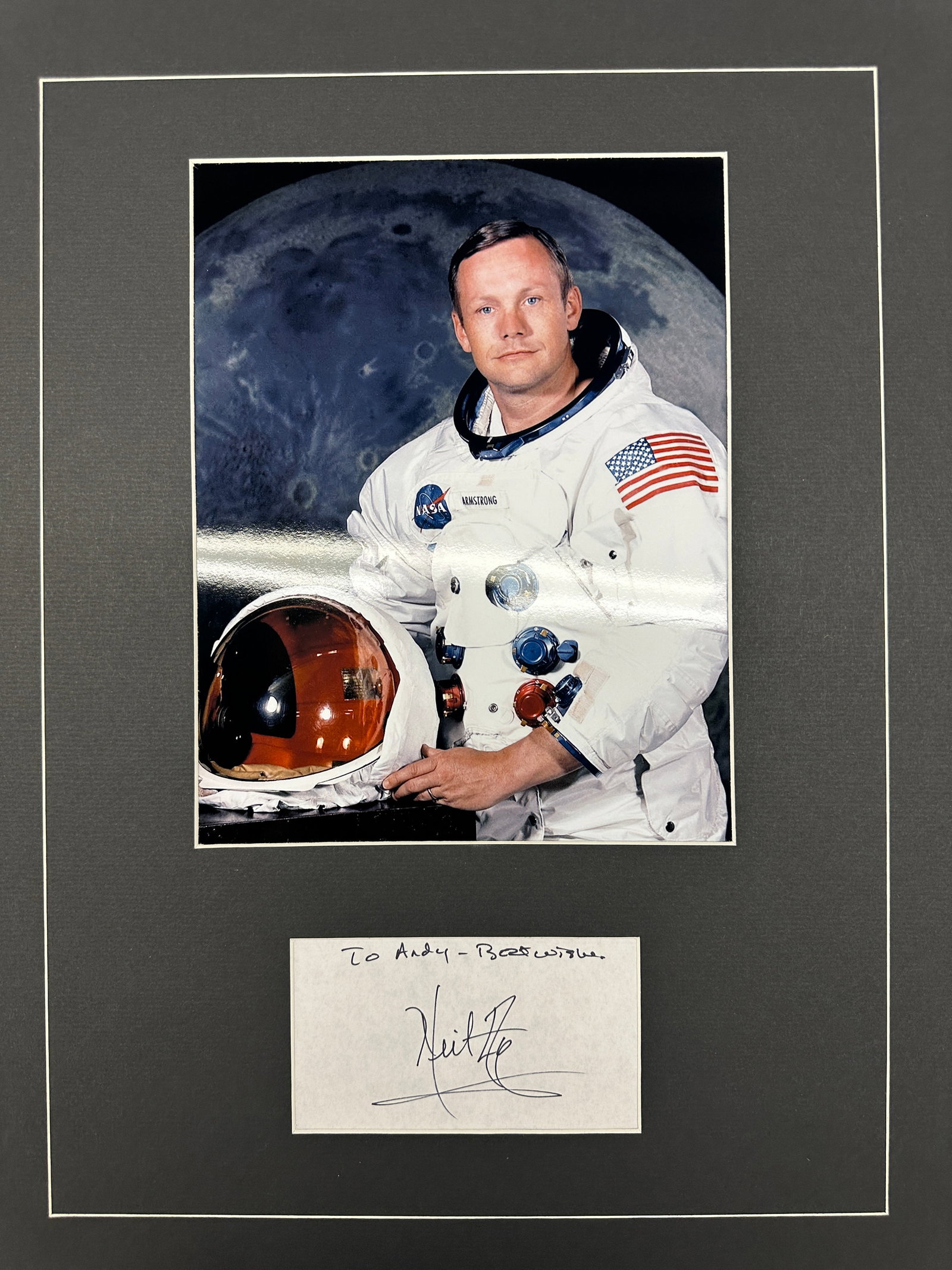 Neil Armstrong Autographed DISPLAY: Displays are not framed, and can be framed for a cost. Framed items will state they are framed in the name of the item. All signed items come with a COA. Ask any and all questions BEFORE bidding. Sign