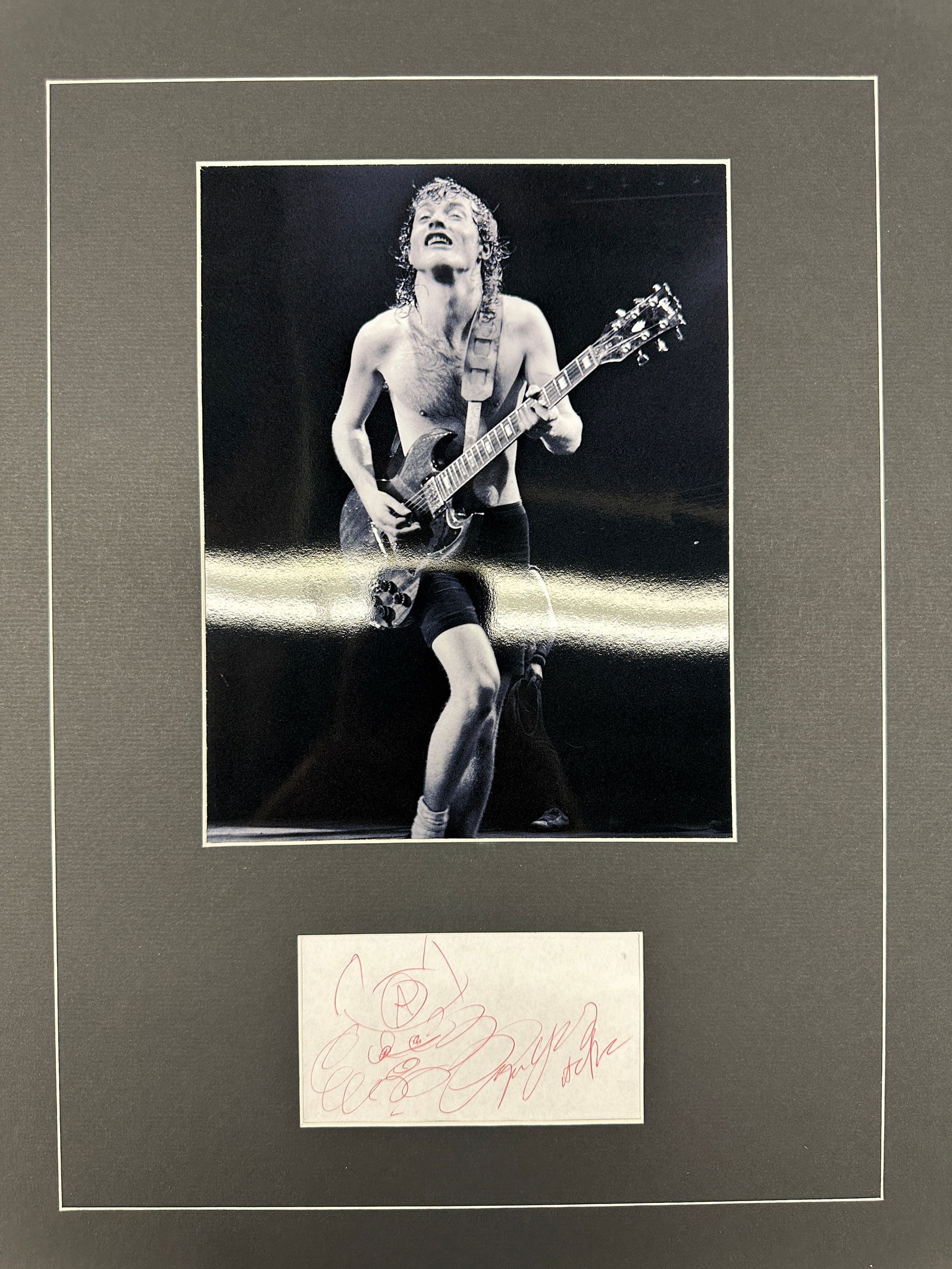 Angus Young Autographed Display (1 of 1)