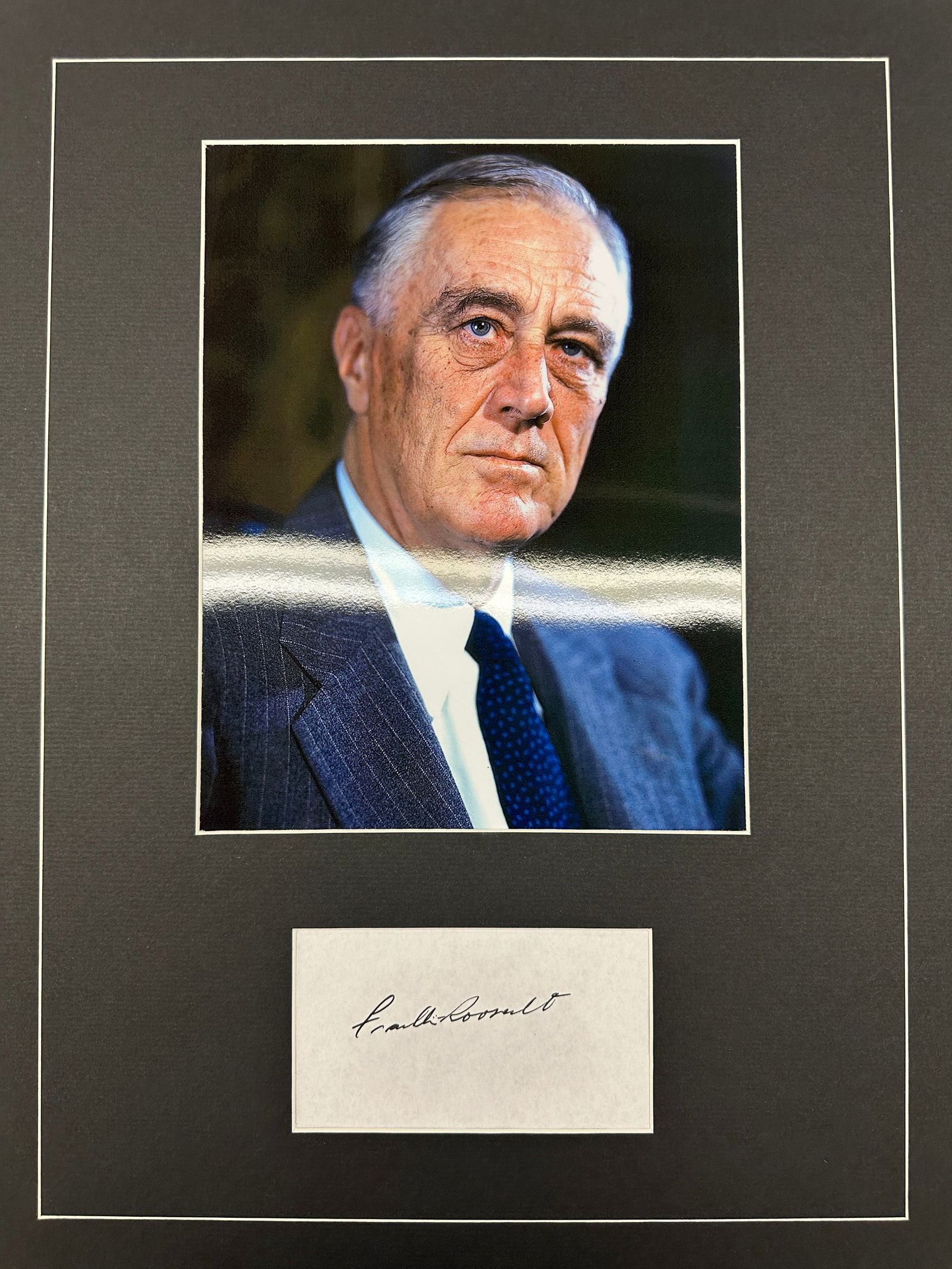 Franklin Roosevelt Autographed Display (1 of 1)