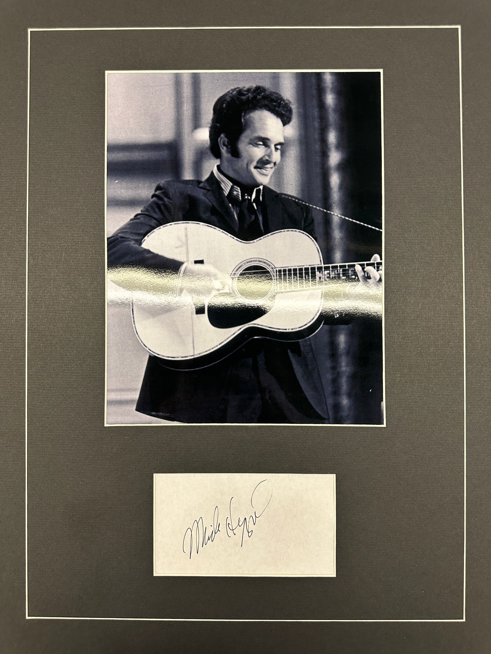 Merle Haggard Autographed Display (1 of 1)