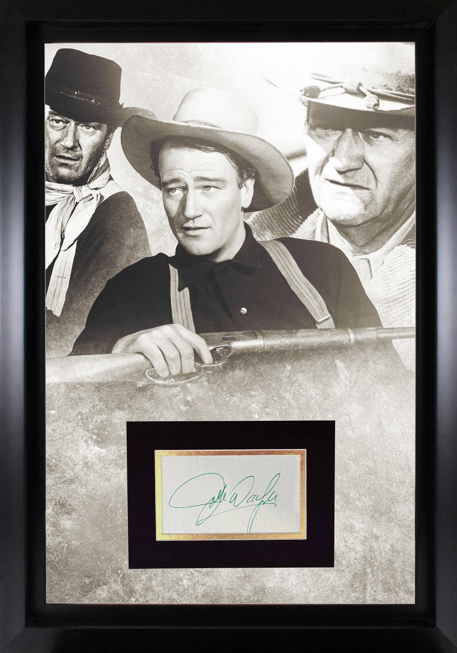 John Wayne Autograph Display (1 of 1)