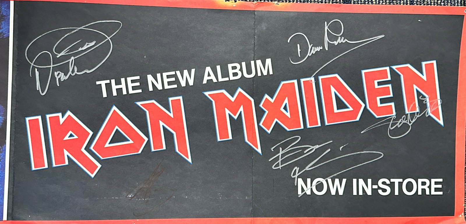Iron Maiden Autographed Album Promo Poster All 5 (1 of 1)