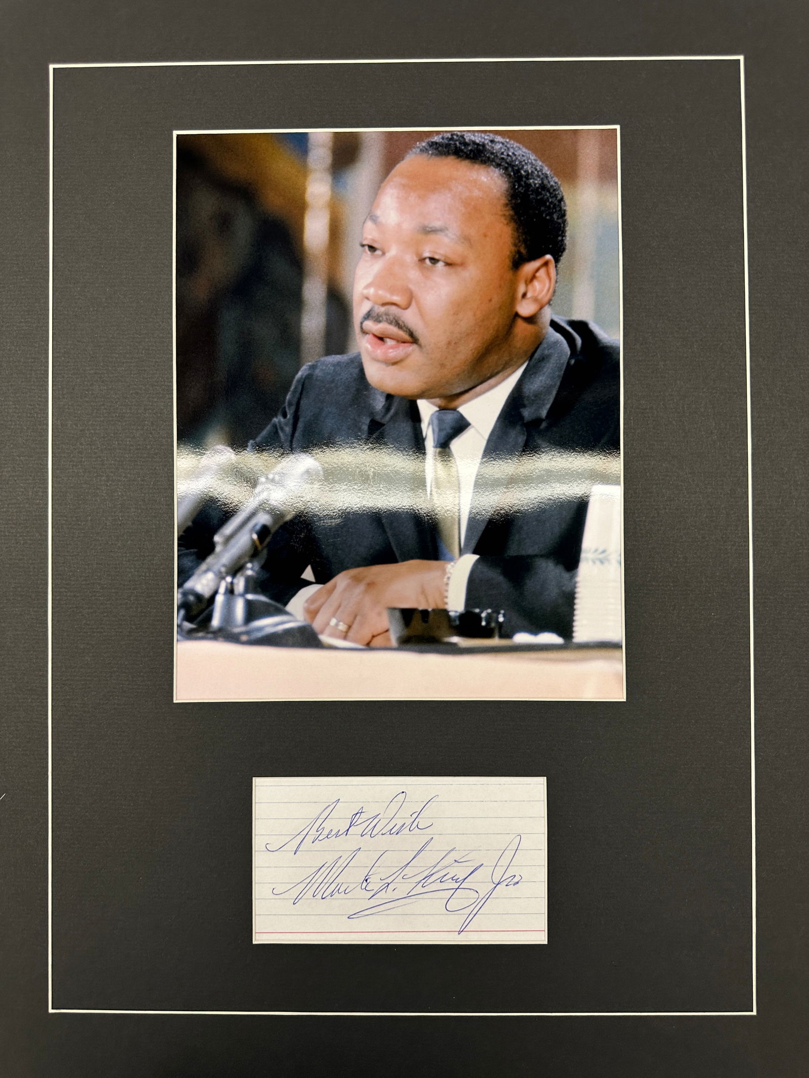 Martin Luther King Jr. Autograph Display (1 of 1)