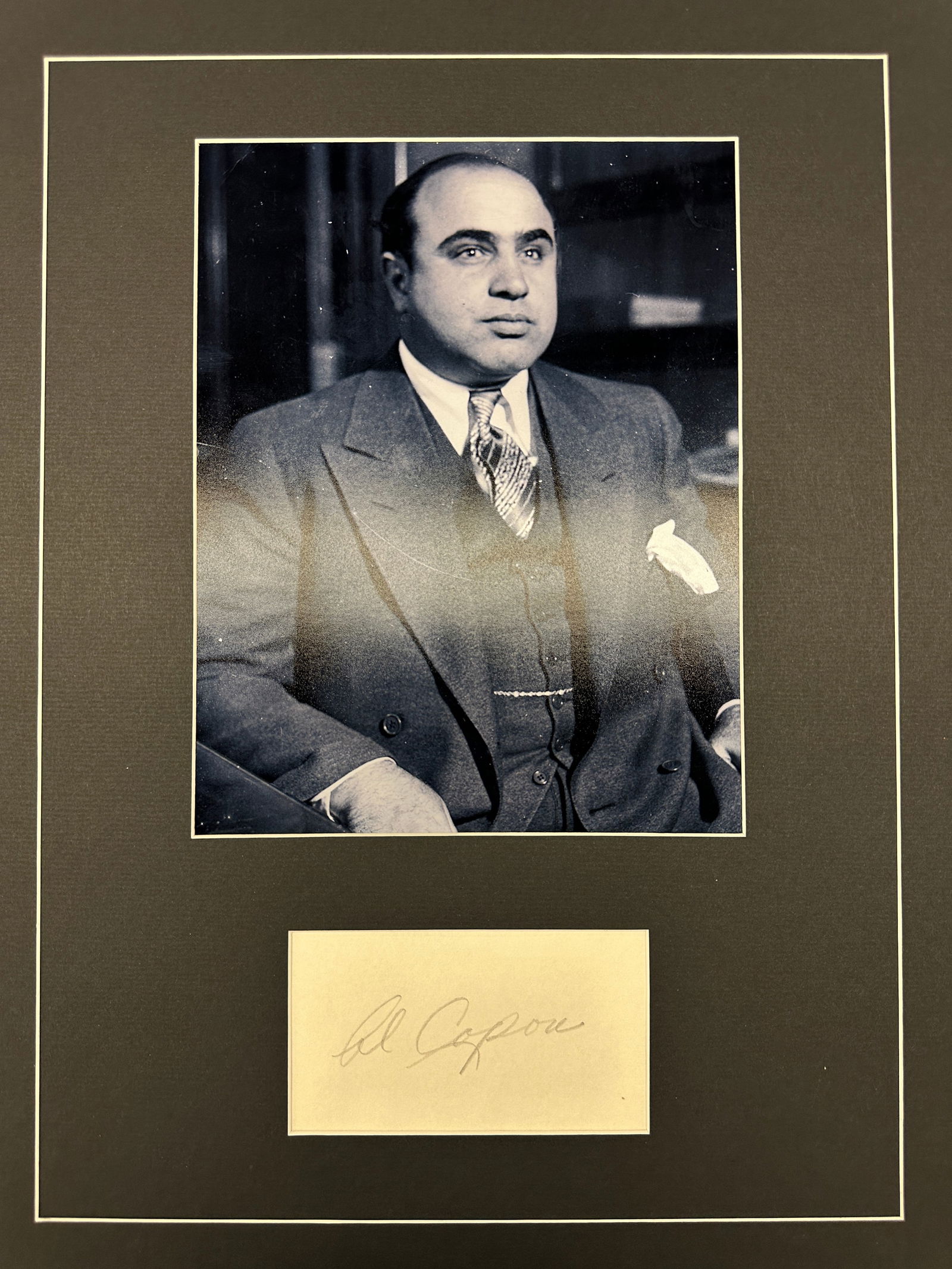 Al Capone Autograph Display (1 of 1)