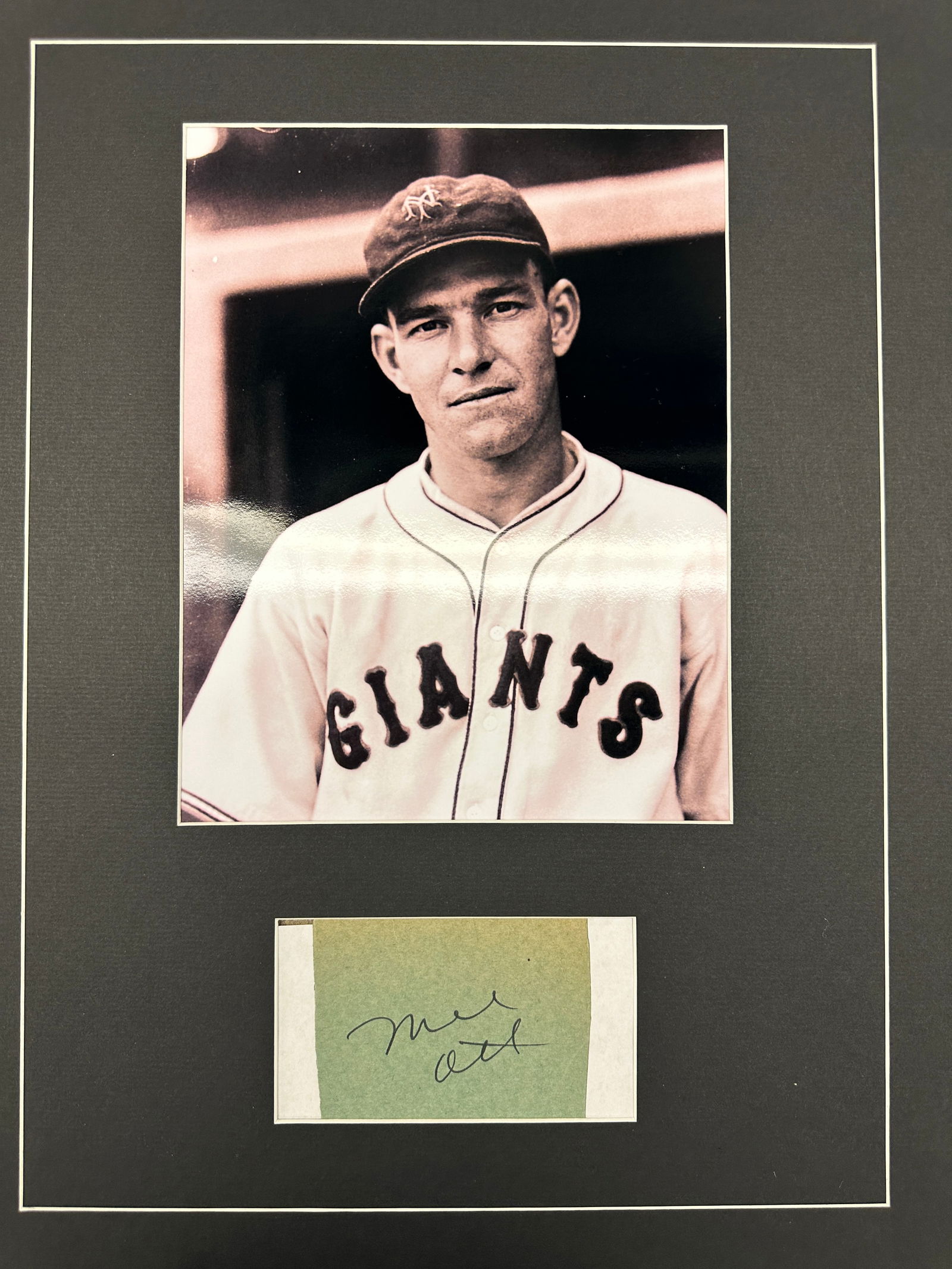 Mel Ott Autograph Display (1 of 1)