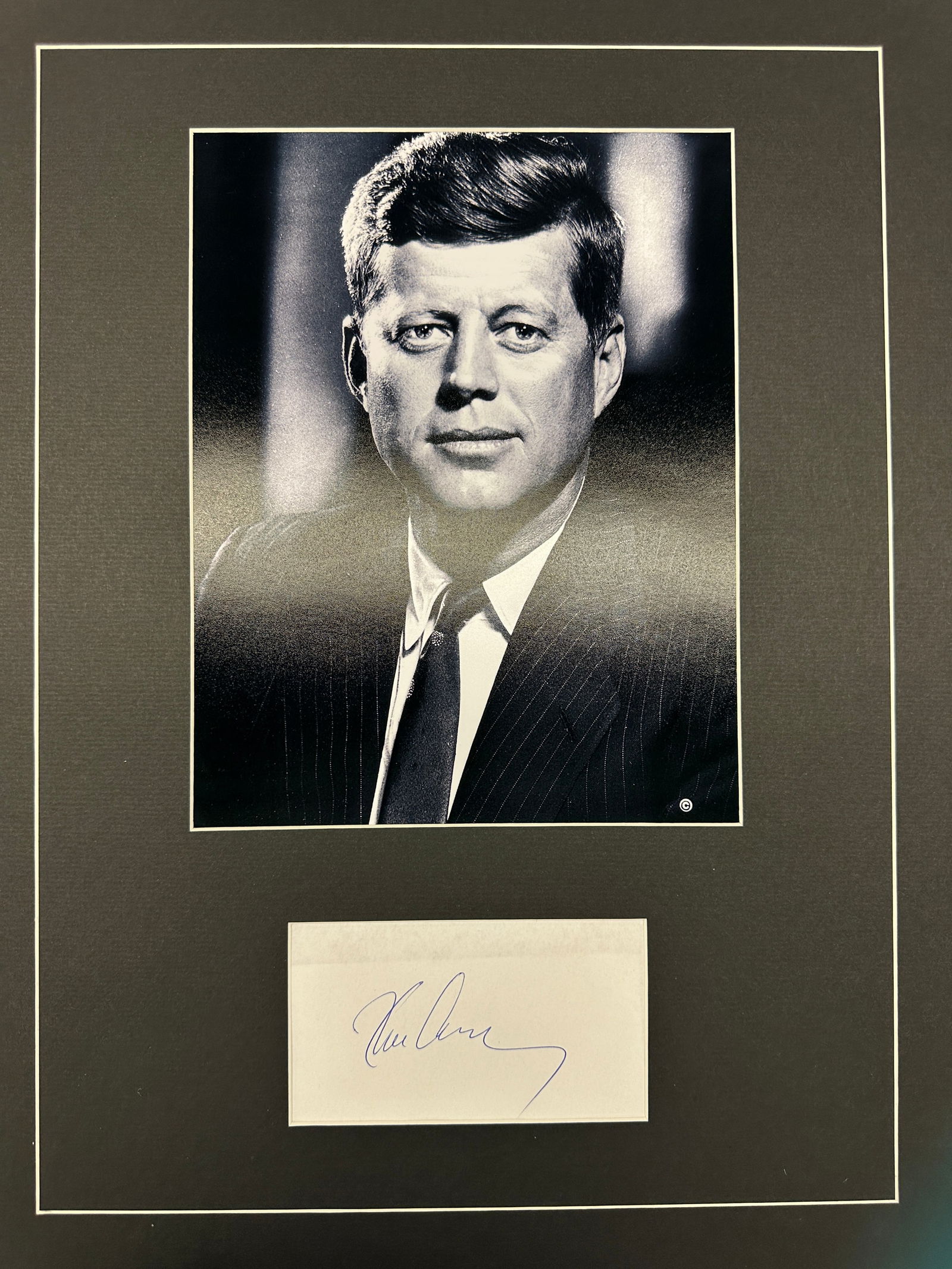 John F Kennedy Autograph Display (1 of 1)
