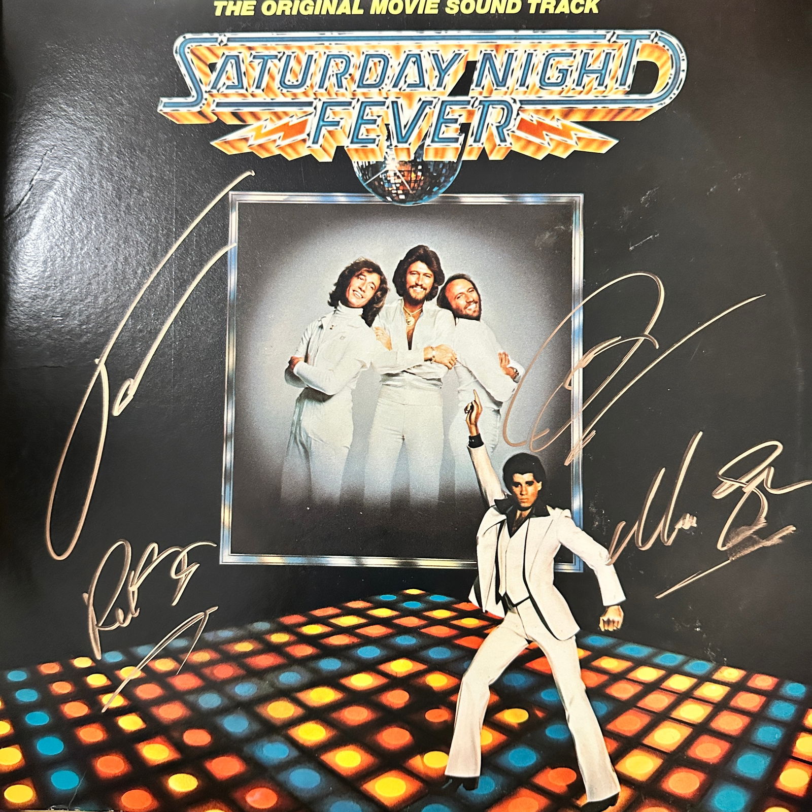 The Bee Gees Autographed Album Travolta (1 of 1)