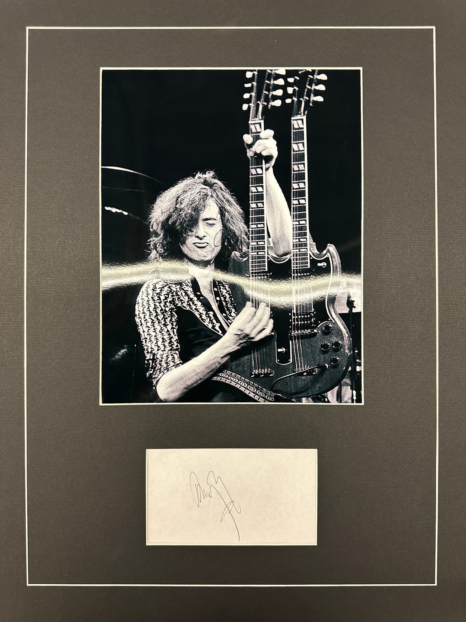 Jimmy Page Autographed Display (1 of 1)