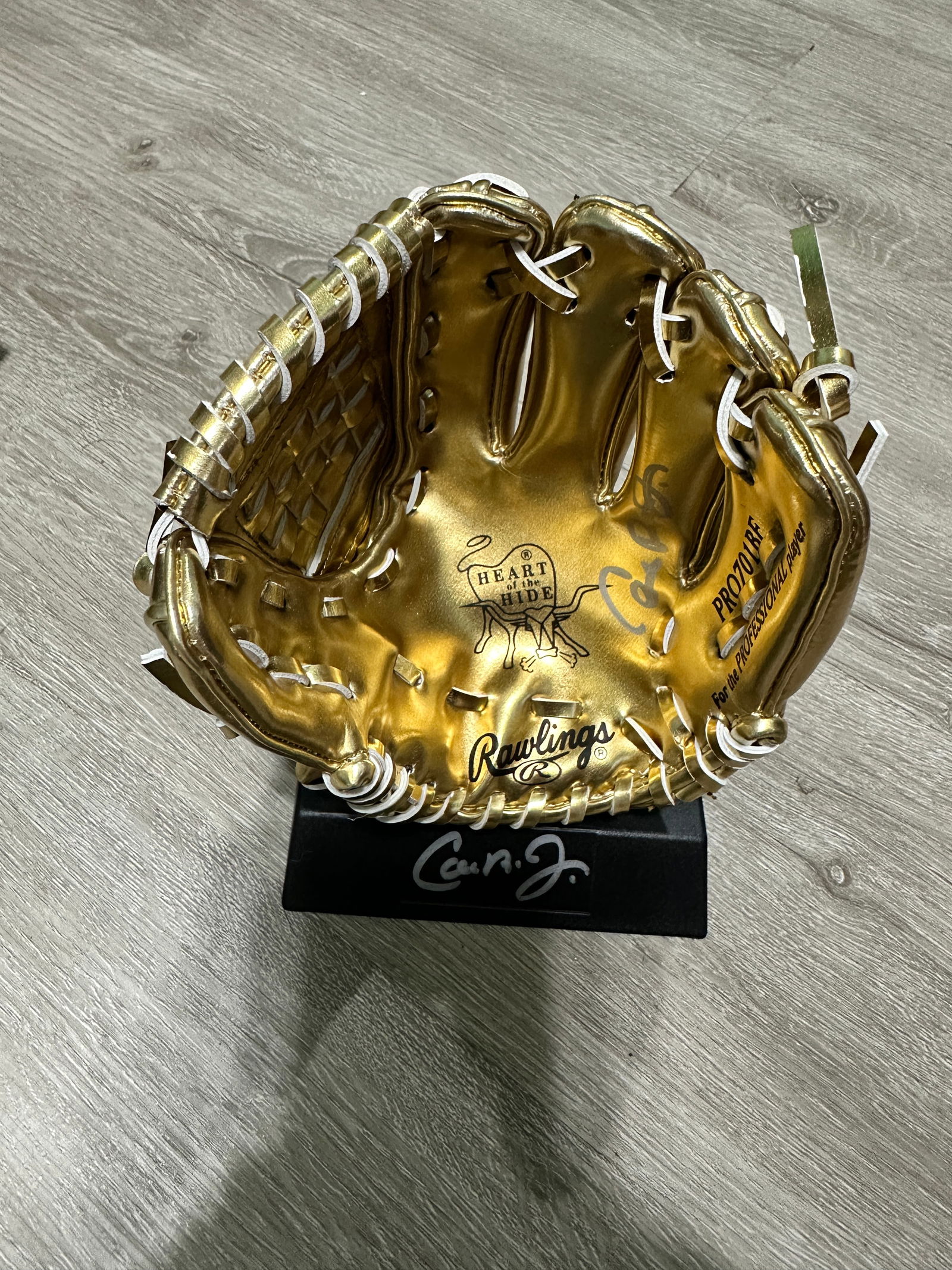Cal Ripken Jr Autographed Mini Gold Glove Signed 2x! (1 of 1)