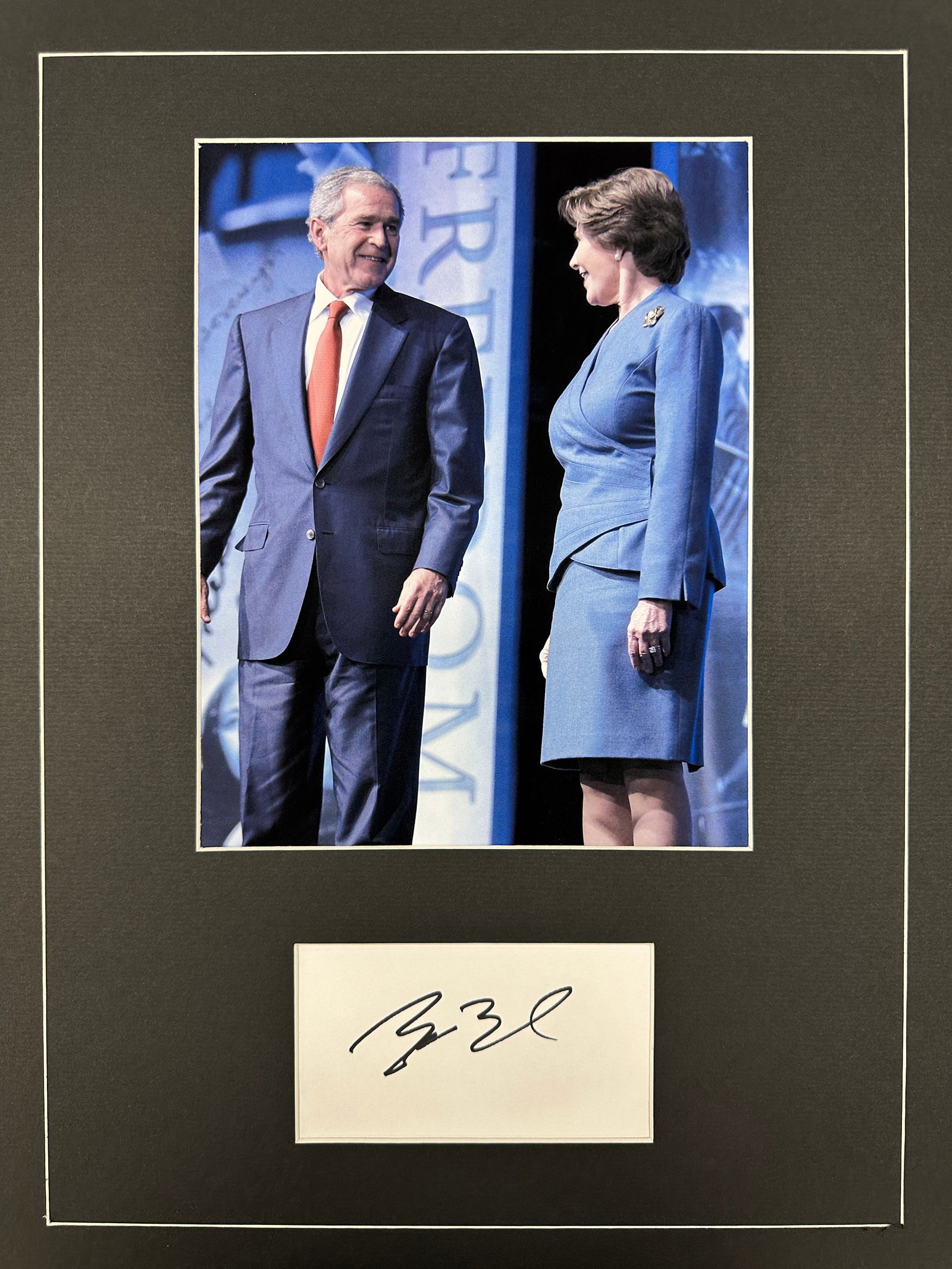 George Bush Autographed Display (1 of 1)