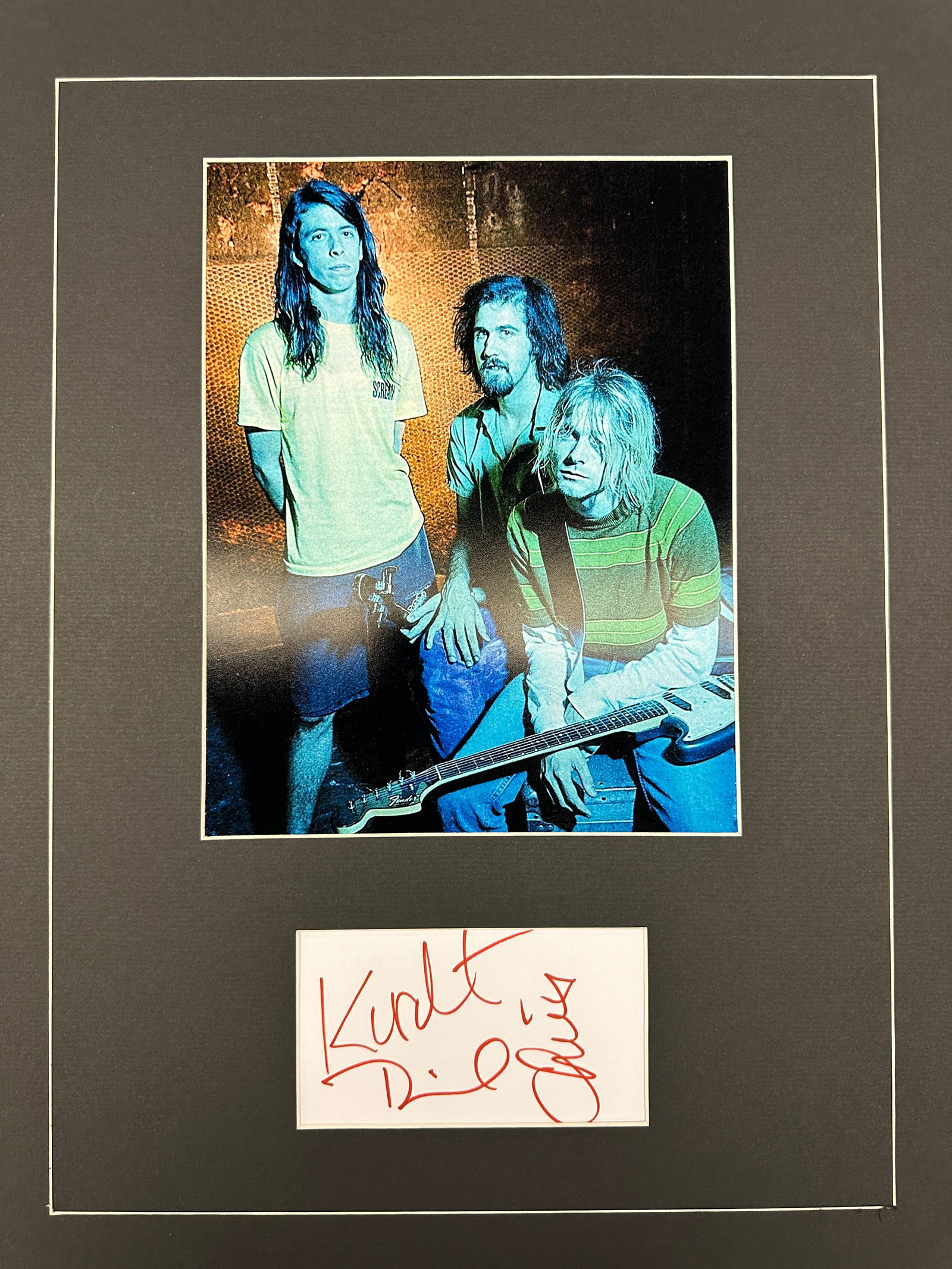 Nirvana Autographed Display All 3 (1 of 1)