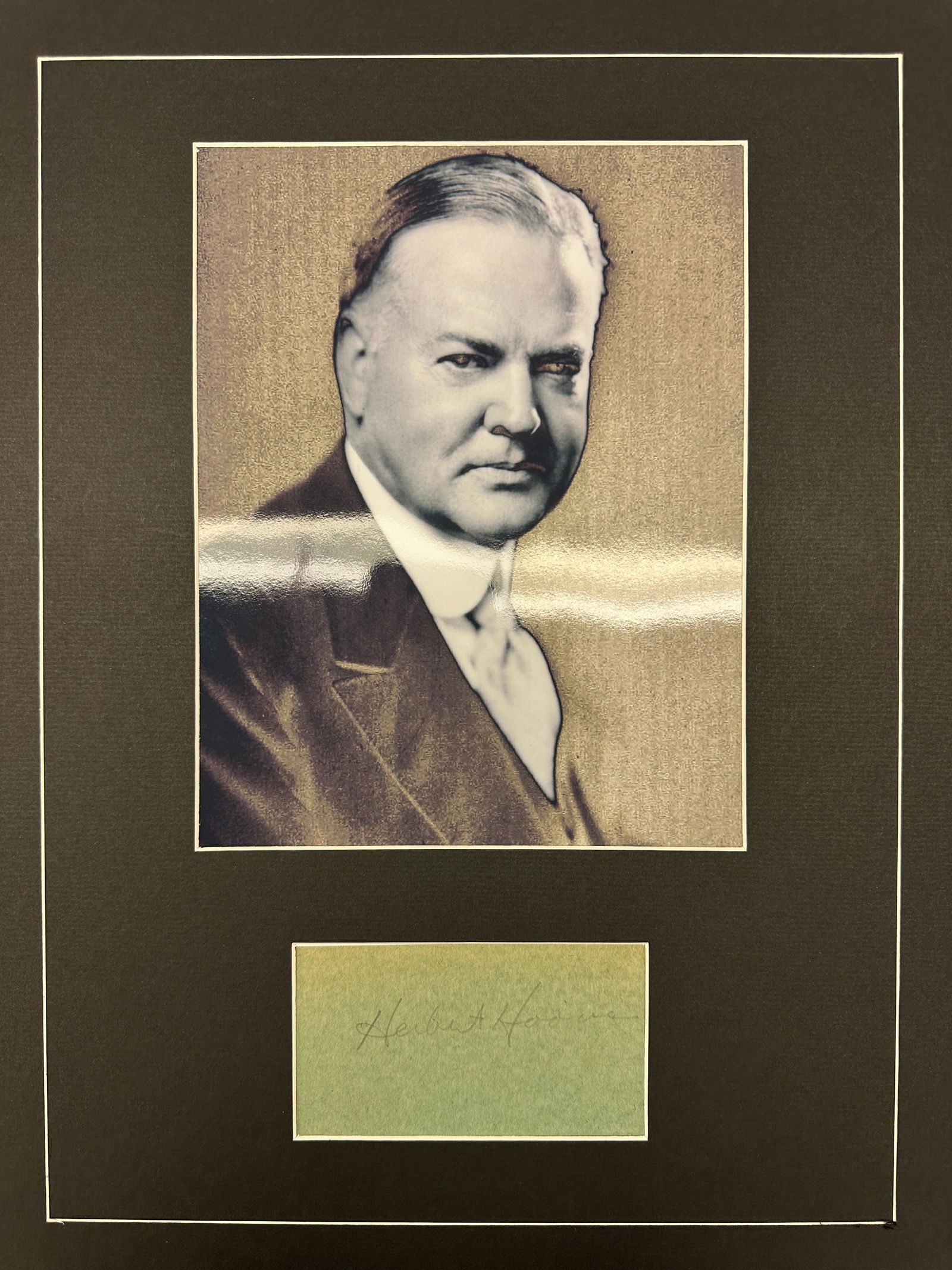Herbert Hoover AUTOGRAPHED Display (1 of 1)